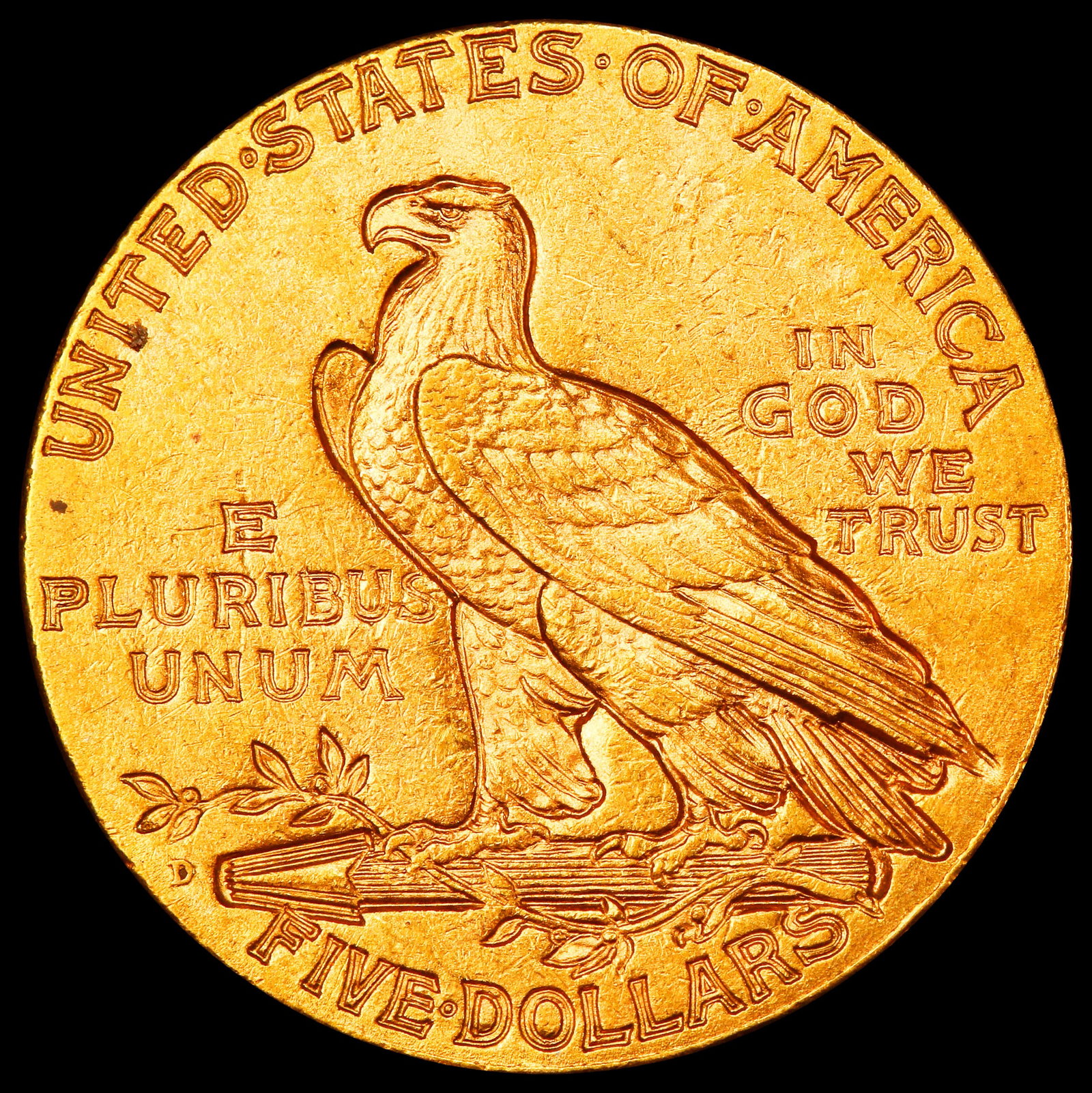 1908-d Gold Indian Half Eagle $5 ms64+ SEGS - 3