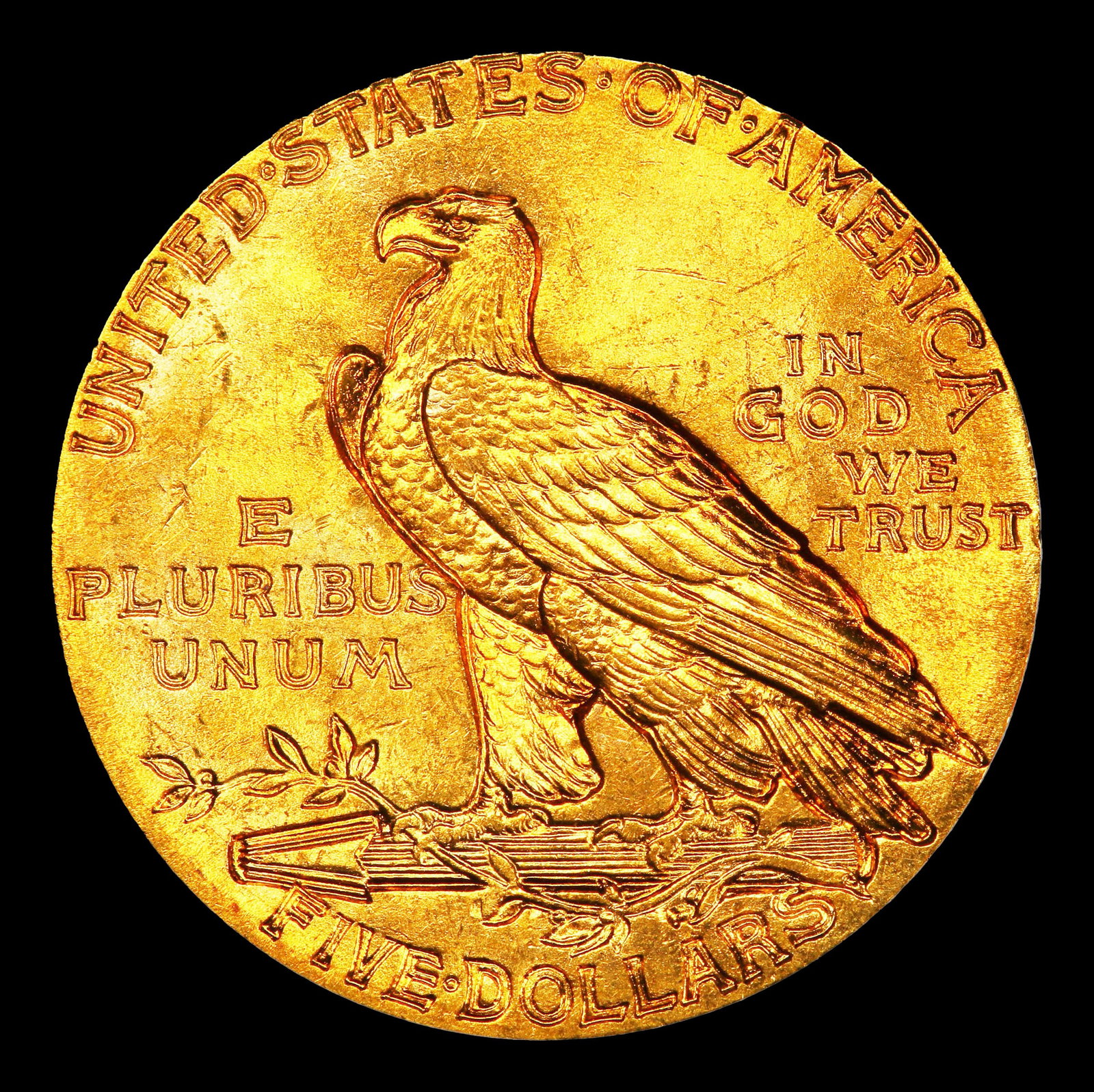 1912-p Gold Indian Half Eagle $5 ms64+ SEGS - 3