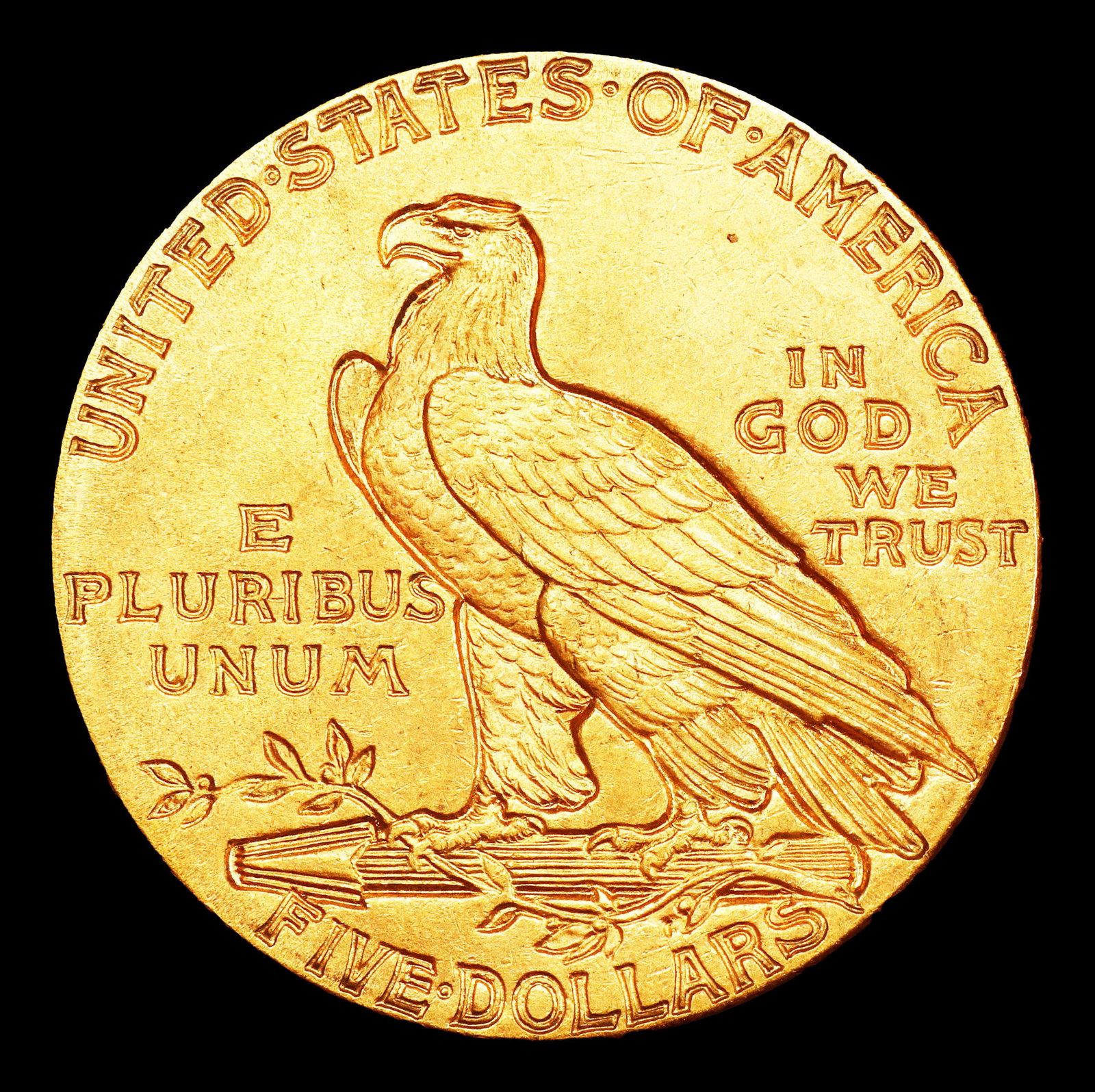 1913-p Gold Indian Half Eagle $5 ms64 SEGS - 3