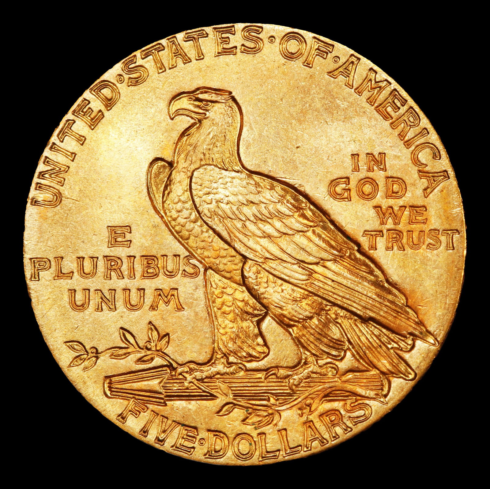 1913-p Gold Indian Half Eagle Near Top Pop! $5 ms65+ SEGS - 3