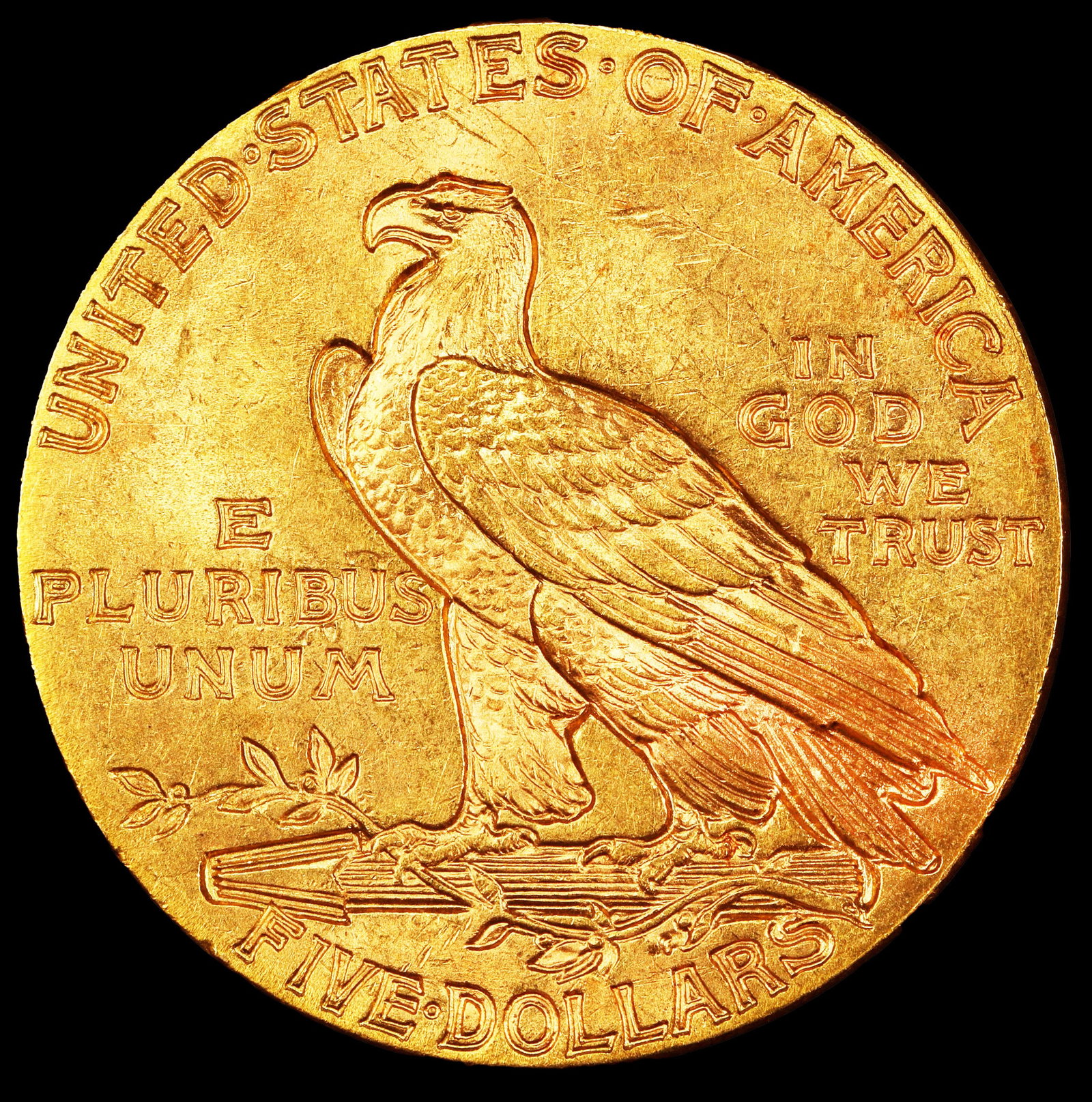 1915-p Gold Indian Half Eagle $5 ms64+ SEGS - 3