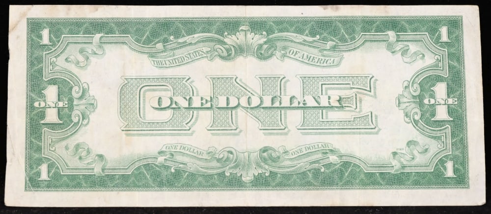 1928A $1 Blue Seal Silver Certificate "Funnyback" Grades Choice AU - 3