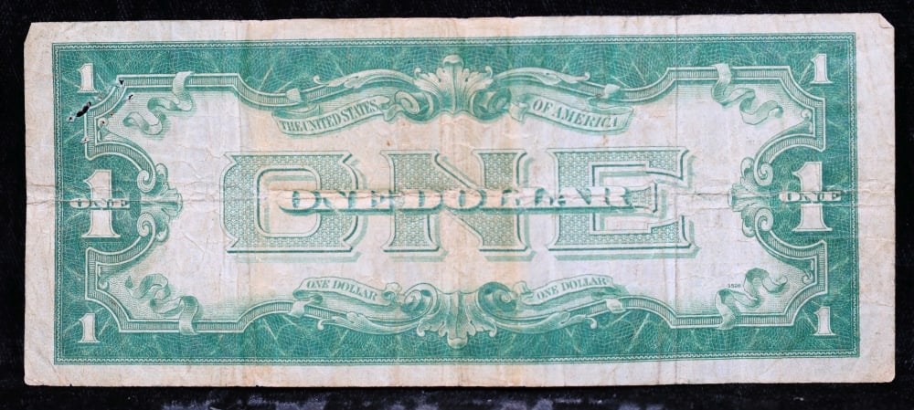 1928A $1 Blue Seal Silver Certificate "Funnyback" Grades vf+ - 3