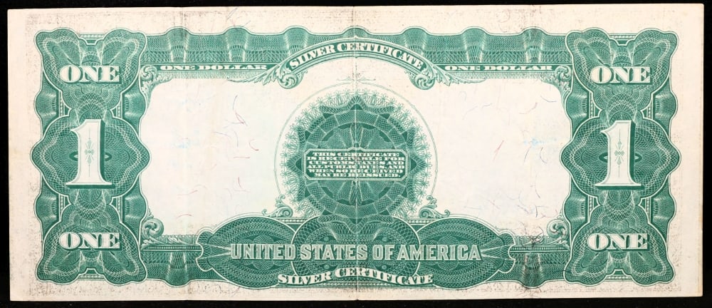 1899 $1 large size Silver Certificate "Black Eagle" Grades Choice AU Signatures Teehee/Burke - 3
