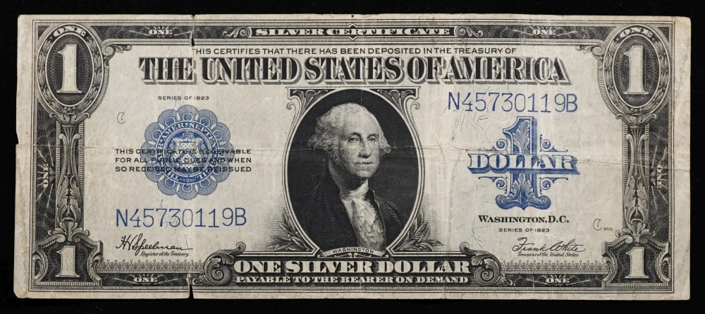 1923 $1 large size Silver Certificate Grades vf++ Signatures Speelman/White - 2