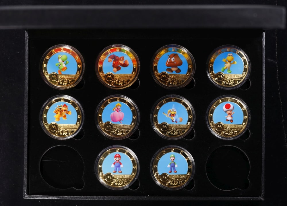10 Coin Super Mario World Gold Plated Round Collection In Custom Box W/ Special Backer card - 3