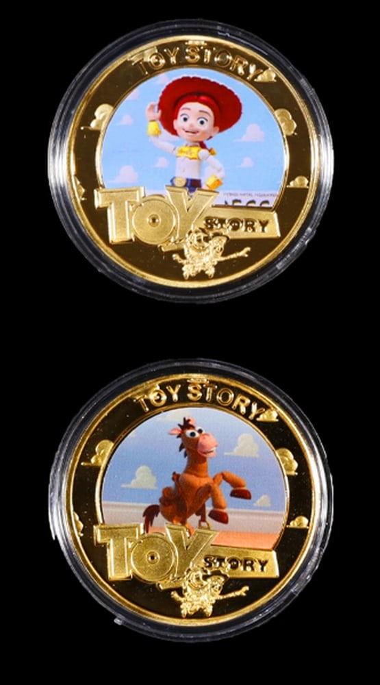 2 Coin Toy Story 2 Gold Plated Round Collection In Custom Box W/ Special Backer card - 4