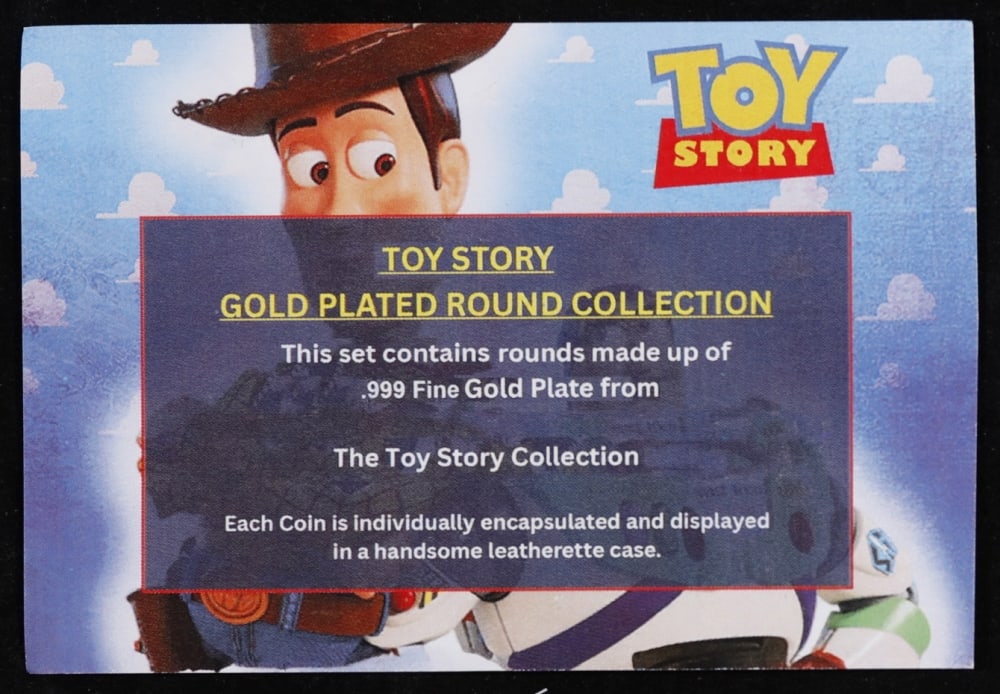 2 Coin Toy Story 2 Gold Plated Round Collection In Custom Box W/ Special Backer card - 7