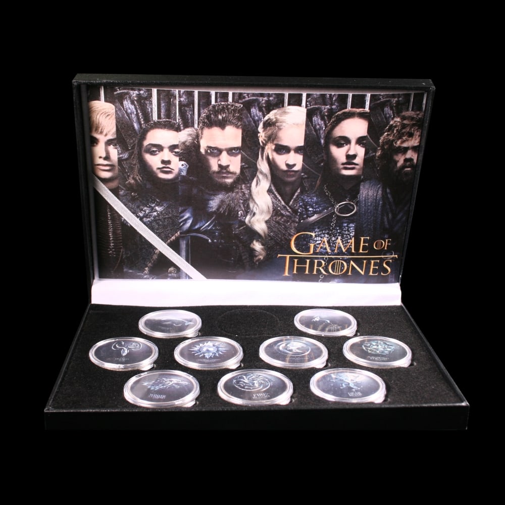 9 Coin Game of Thrones Silver Plated Round Collection - 2