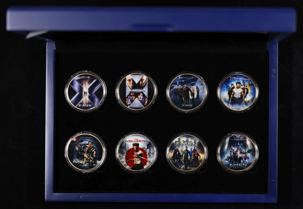 Limited Edition 8 Coin X-men Movie Gold Plated Collection In Custom WOODEN Box W/ Special Backer ... - 3