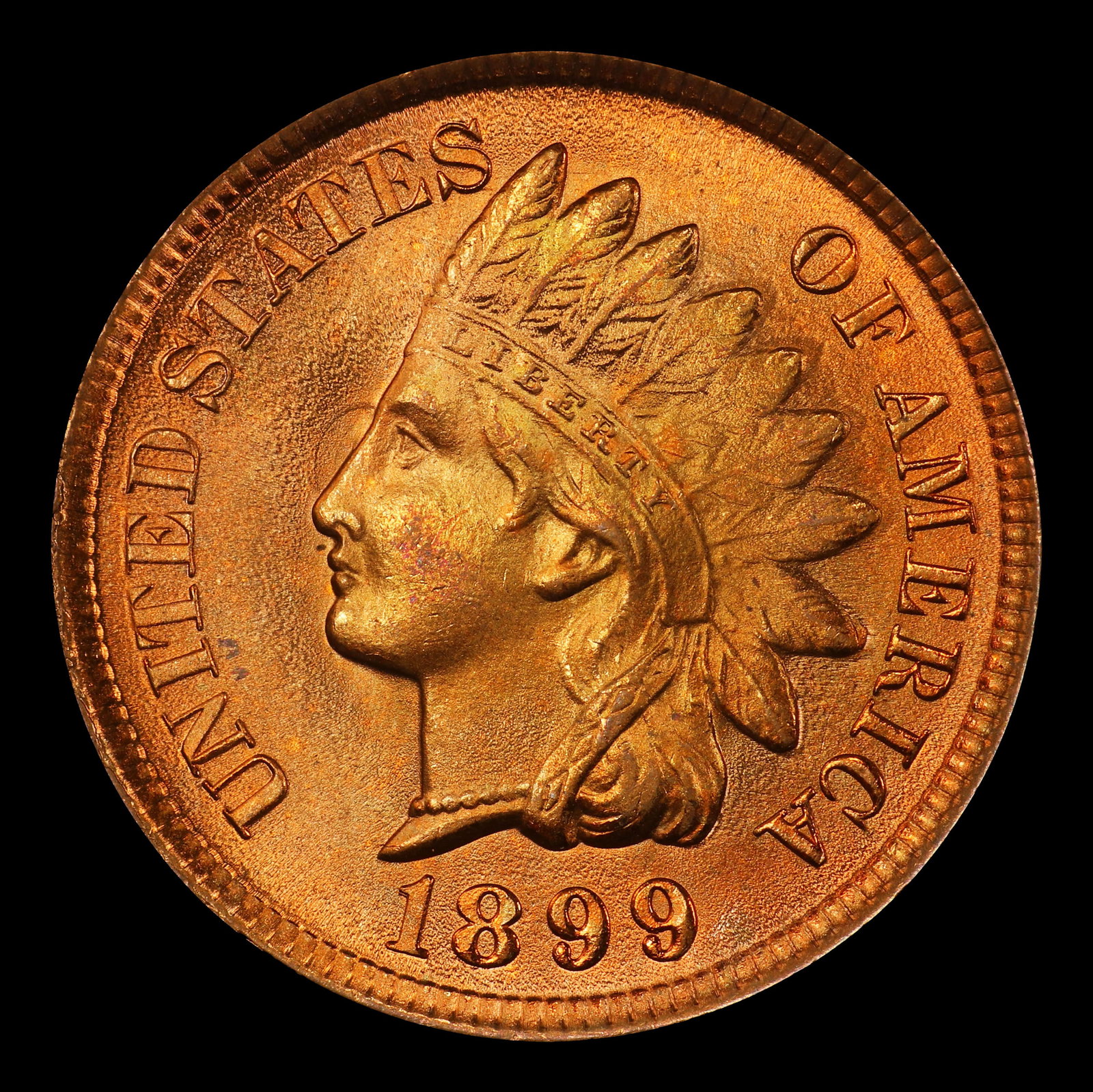 1899 Indian Cent 1c ms66+ rd SEGS - 2