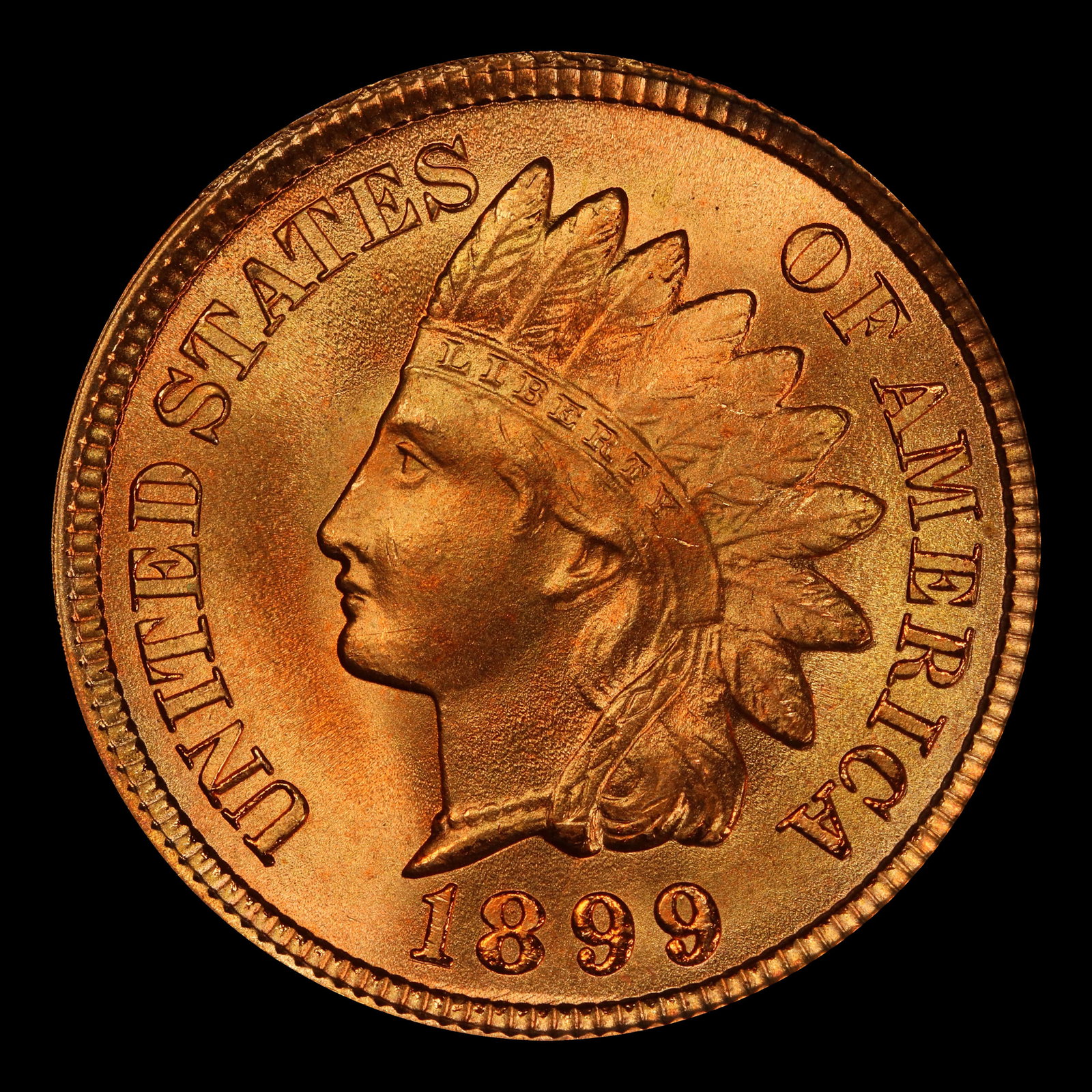 1899 Indian Cent Near Top Pop! 1c ms67 rd SEGS - 2