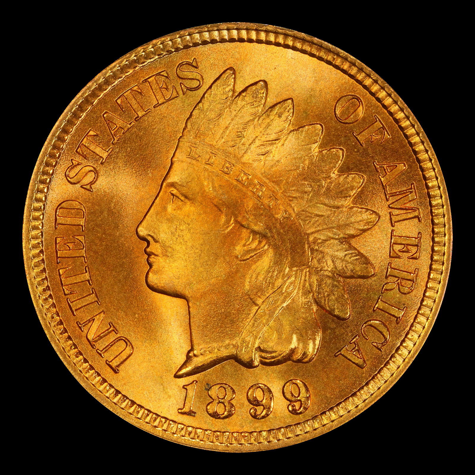 1899 Indian Cent Near Top Pop! 1c ms67 rd SEGS - 2