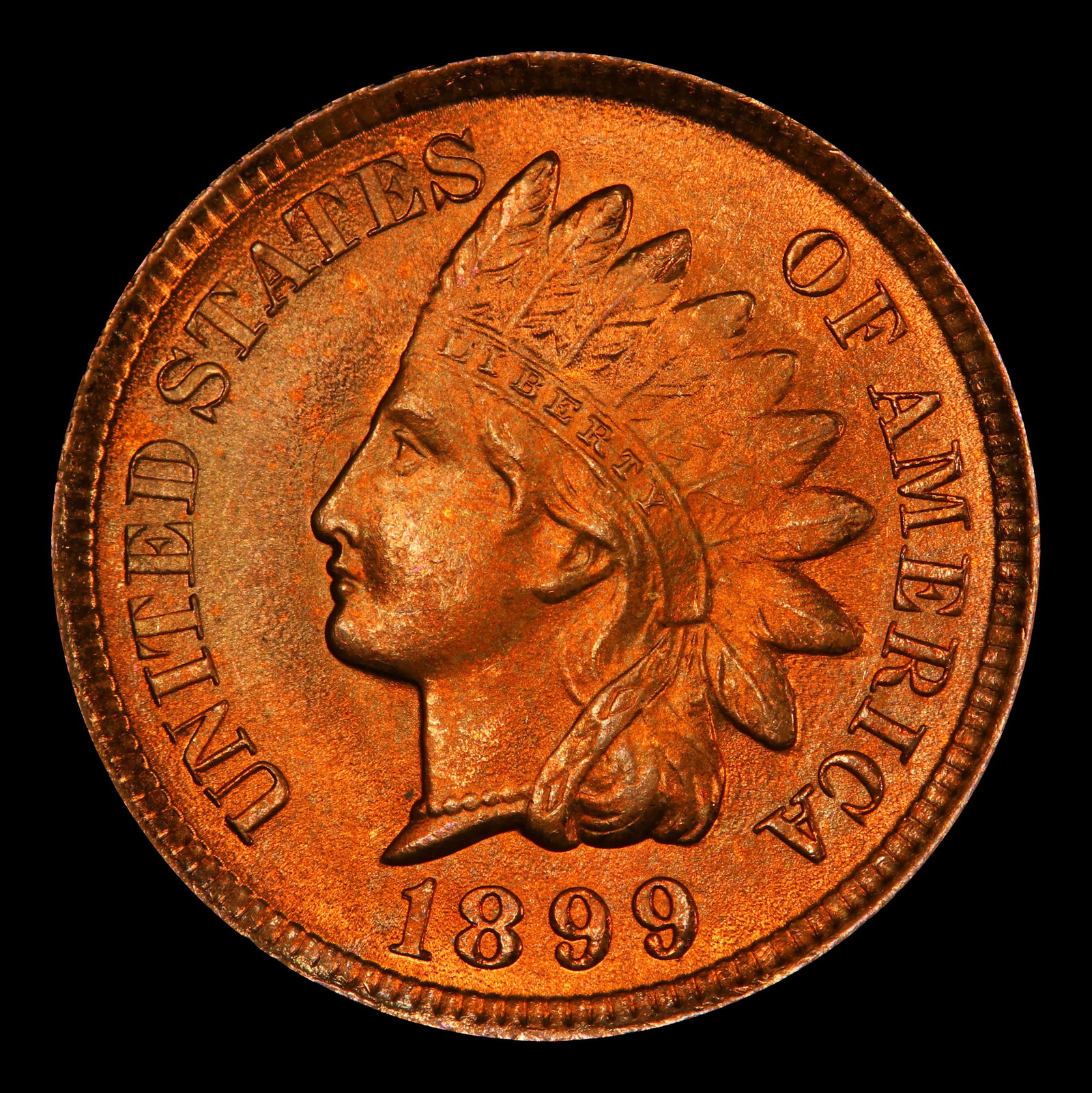 1899 Indian Cent Near Top Pop! 1c ms67 rd SEGS - 2
