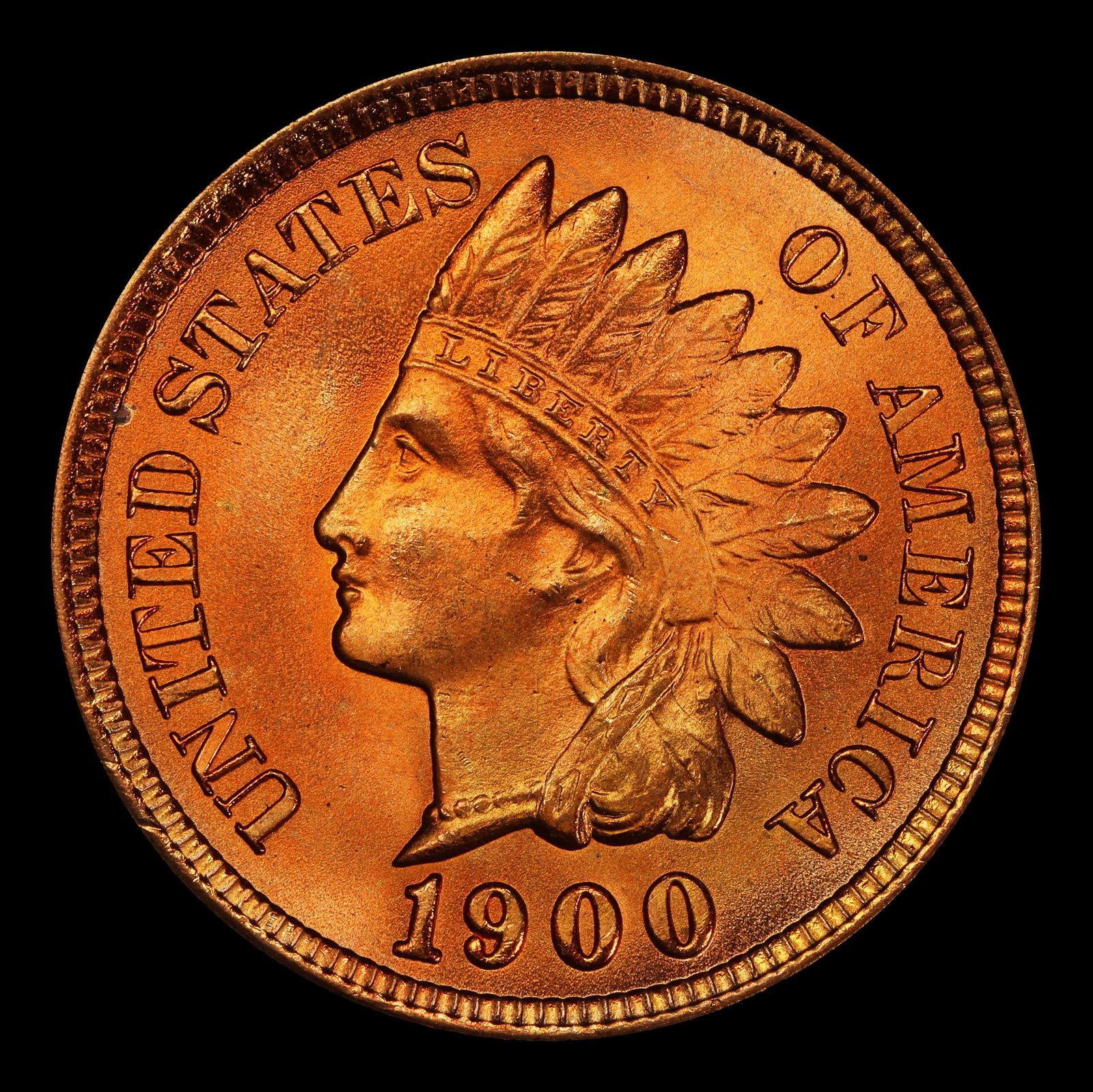 1900 Indian Cent Near Top Pop! 1c ms66+ rd SEGS - 2