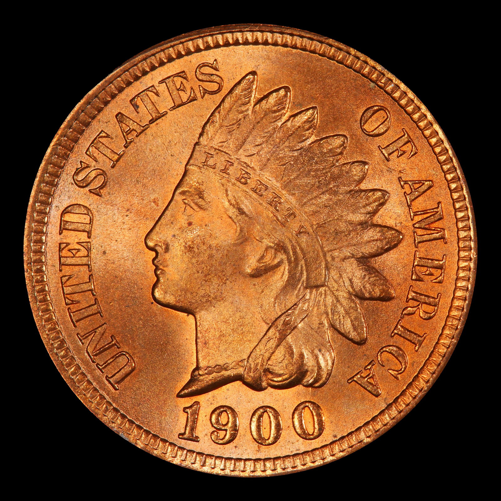 1900 Indian Cent Near Top Pop! 1c ms66+ rd SEGS - 2