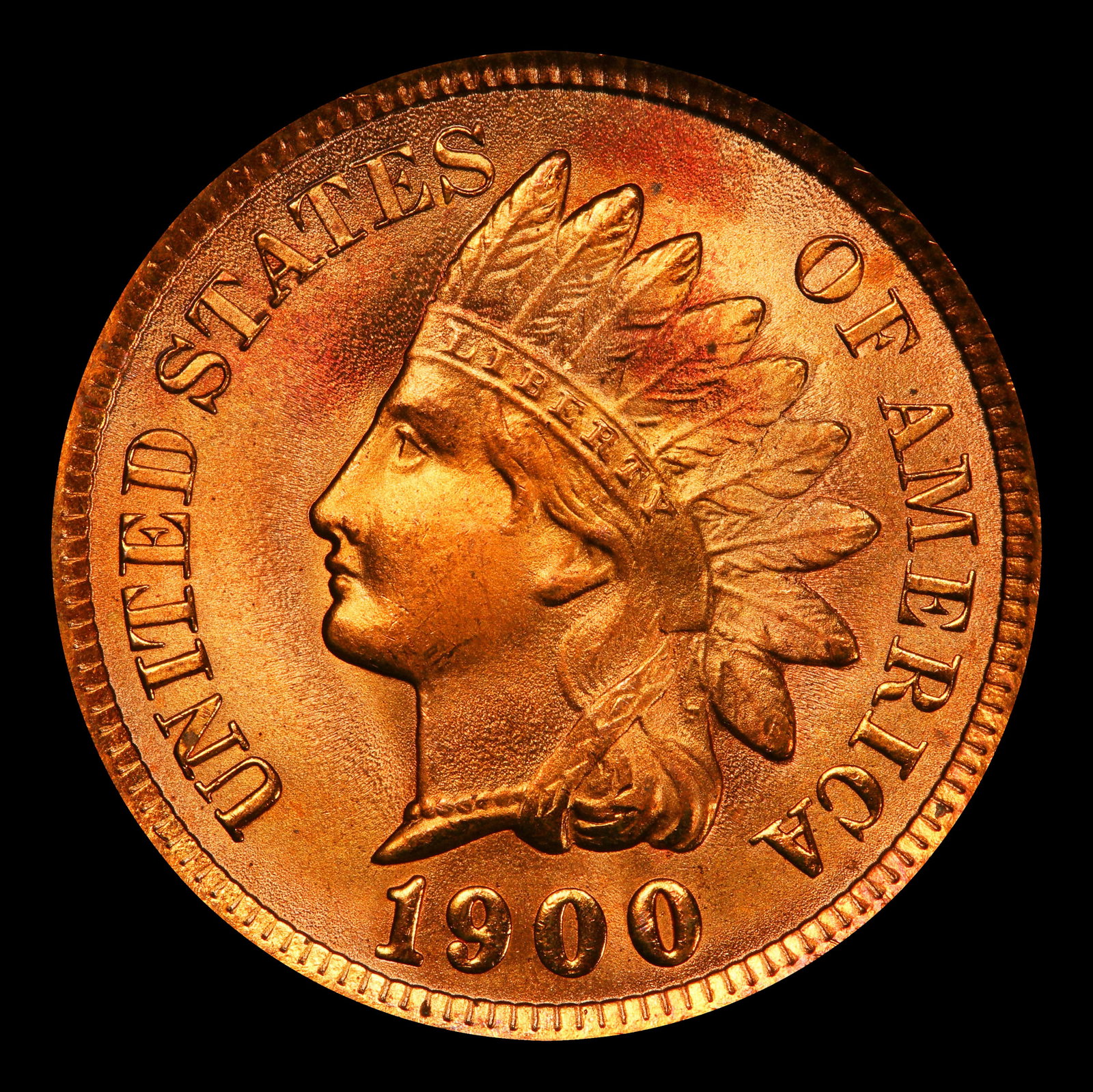1900 Indian Cent Near Top Pop! 1c ms67 rd SEGS - 2