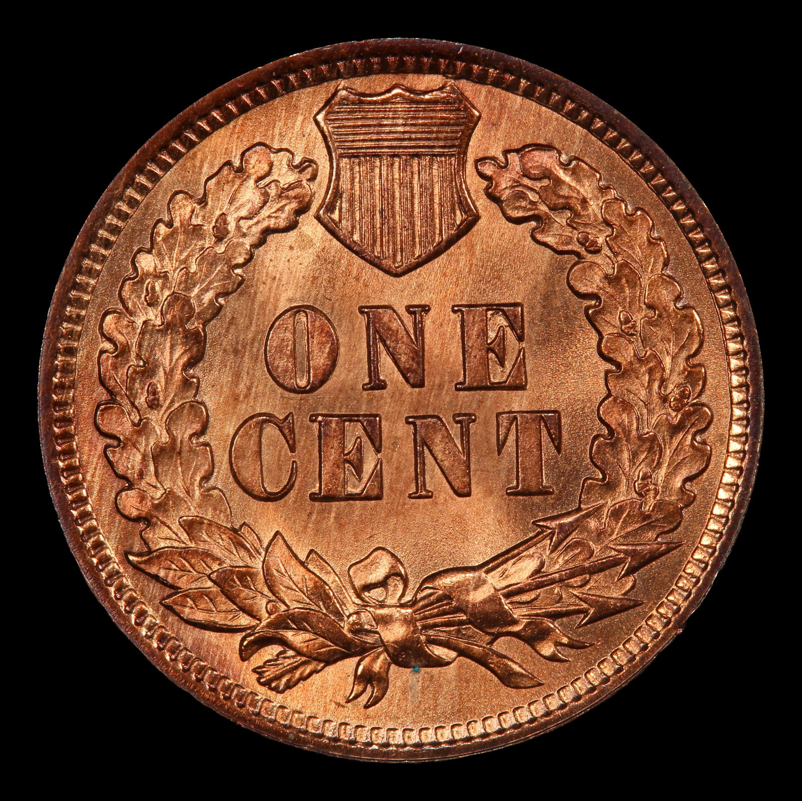 1901 Indian Cent Near Top Pop! 1c Grades ms66 rb - 3