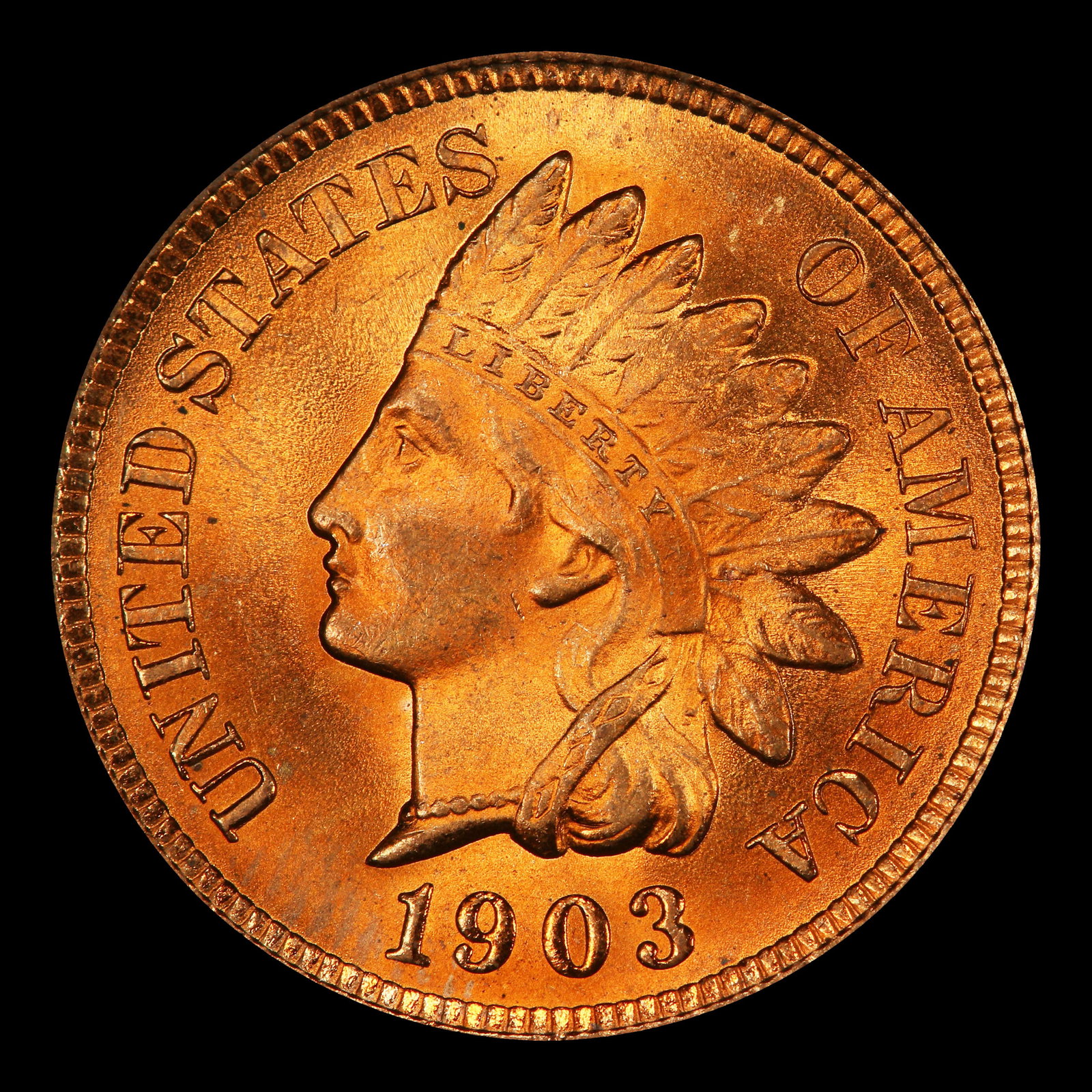 1903 Indian Cent Near Top Pop! 1c ms66+ rd SEGS - 2