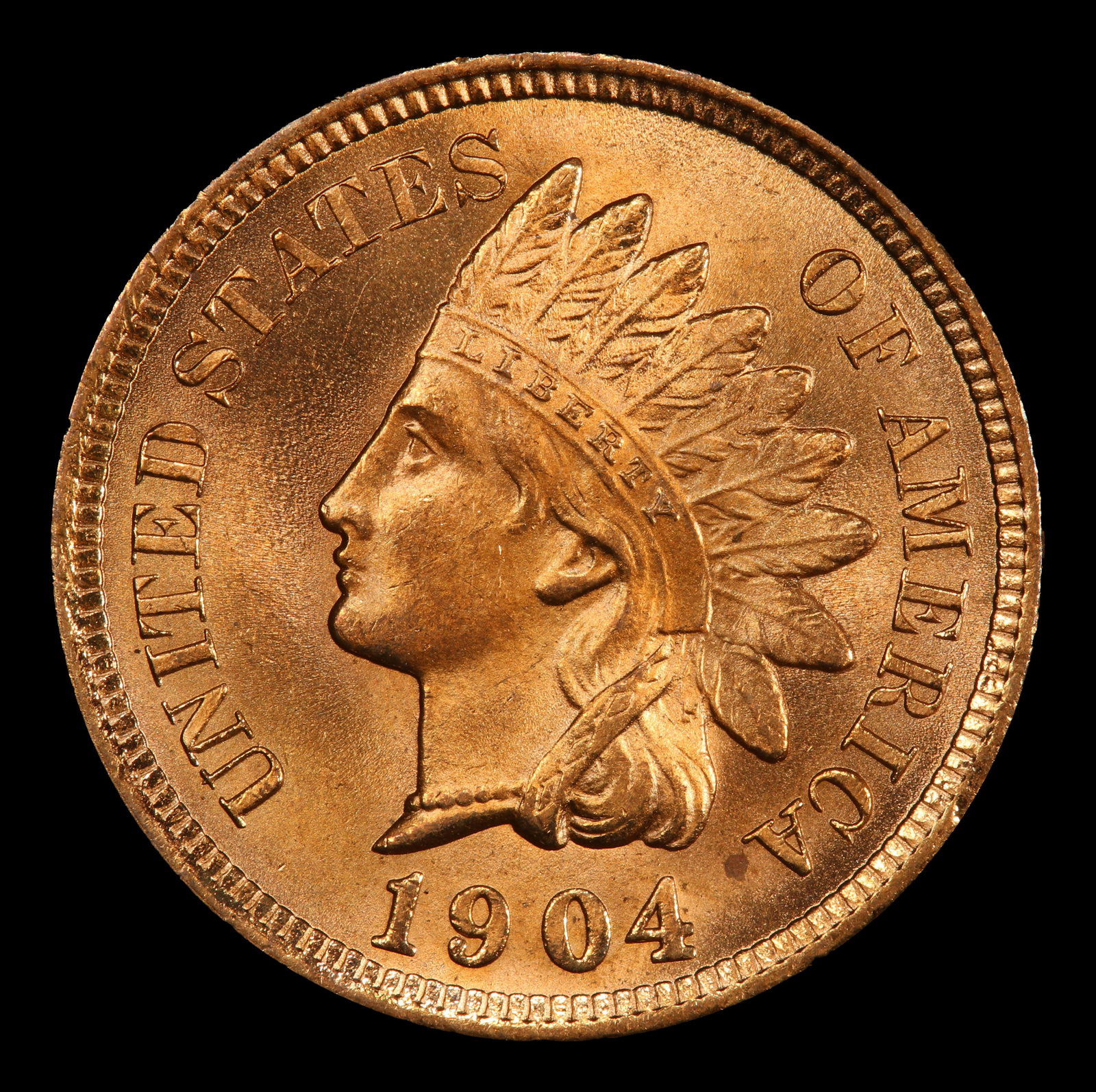 1904 Indian Cent 1c Grades ms65 rd - 2