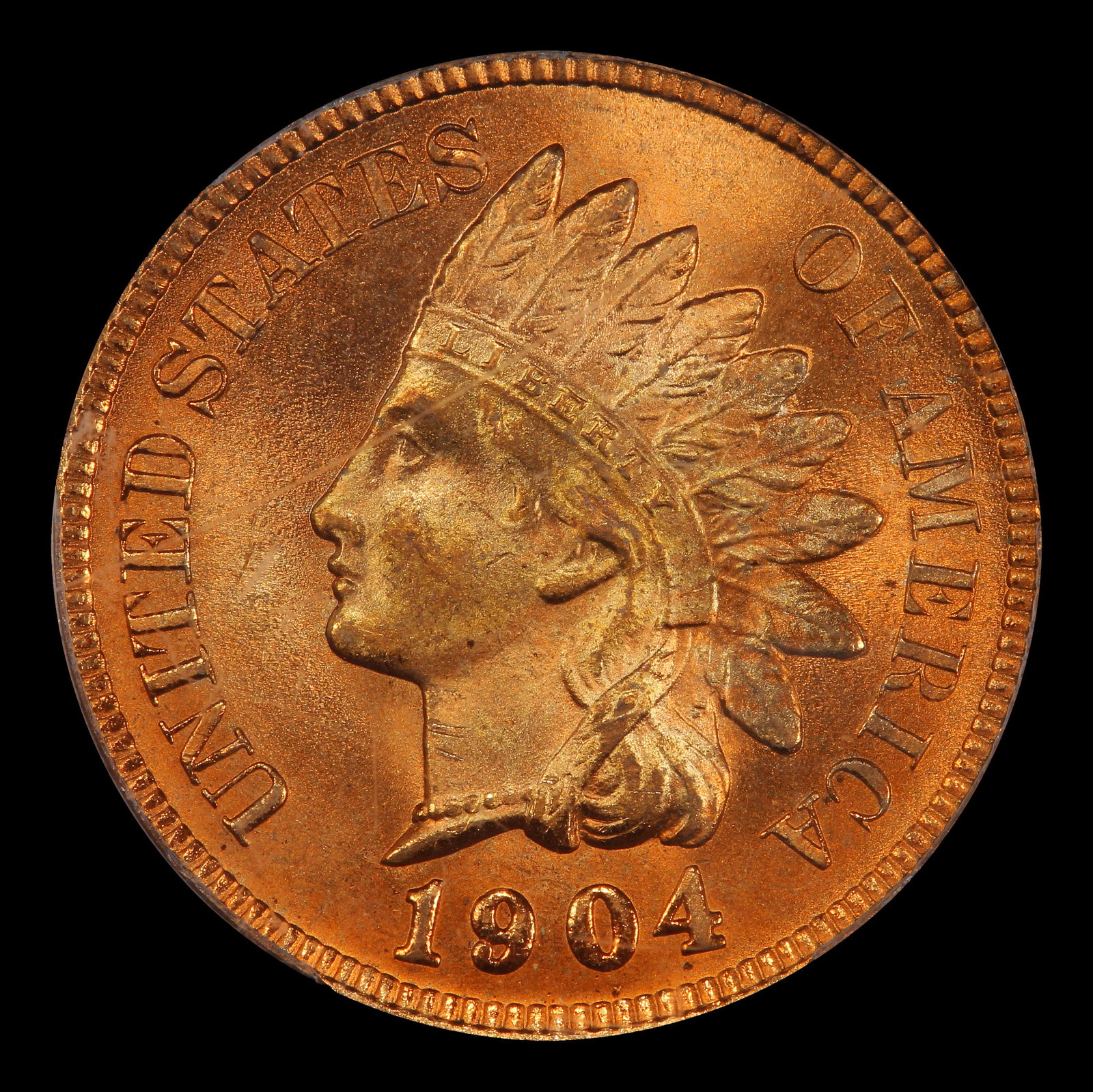 1904 Indian Cent 1c Grades ms65 rd - 2