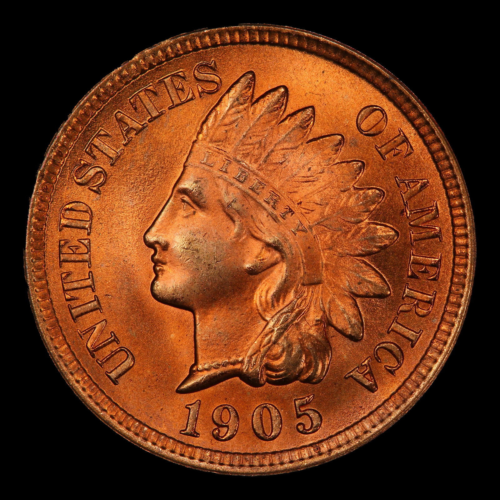 1905 Indian Cent Near Top Pop! 1c ms66+ rd SEGS - 2