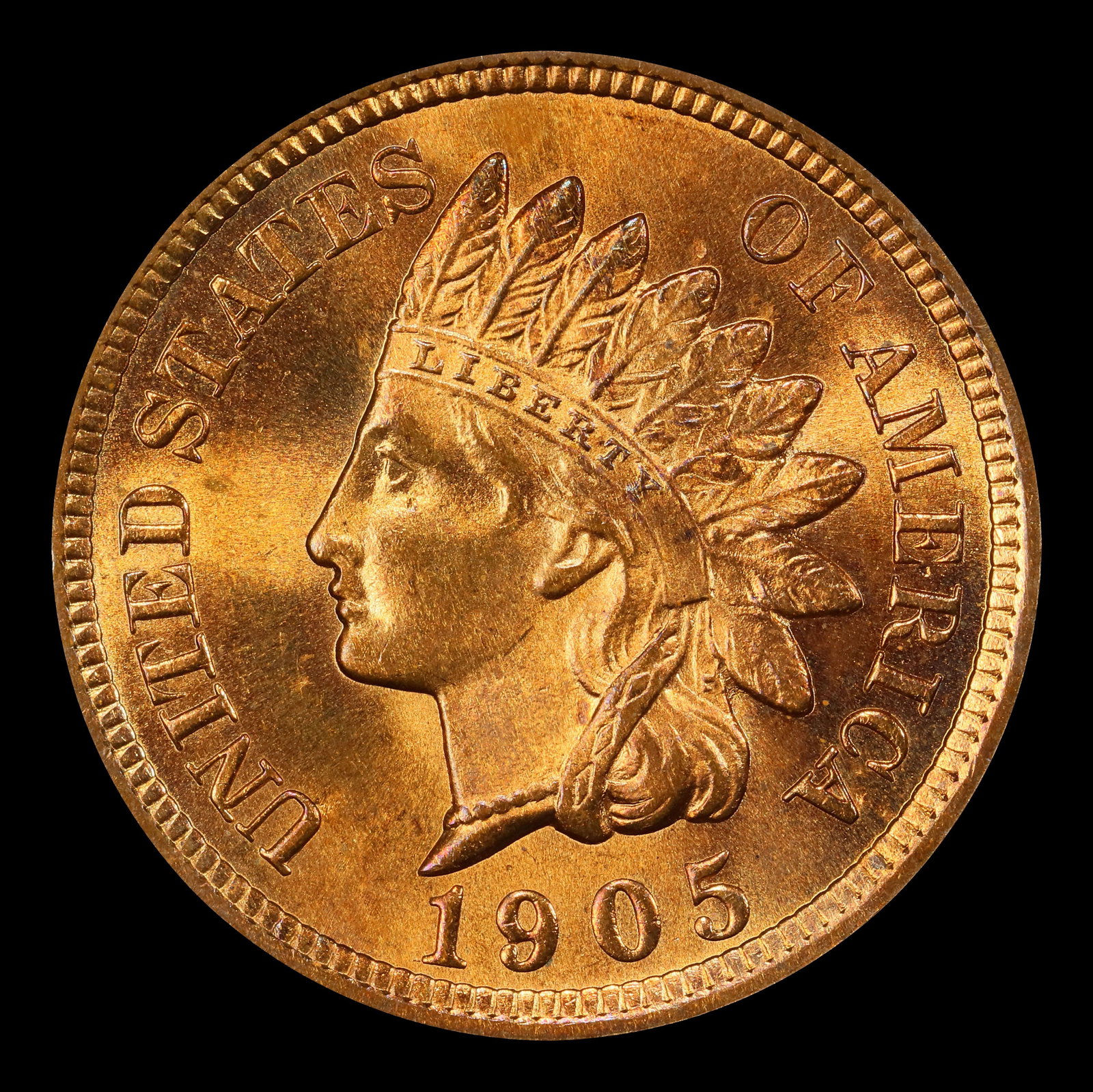1905 Indian Cent Near Top Pop! 1c ms66 rd SEGS - 2