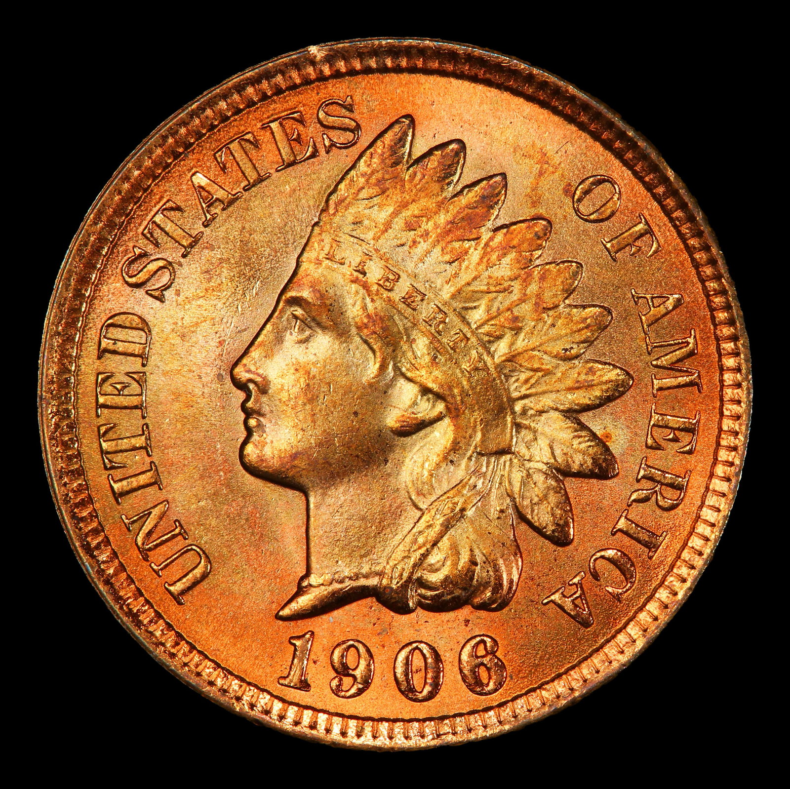 1906 Indian Cent Near Top Pop! 1c ms66+ rd SEGS - 2