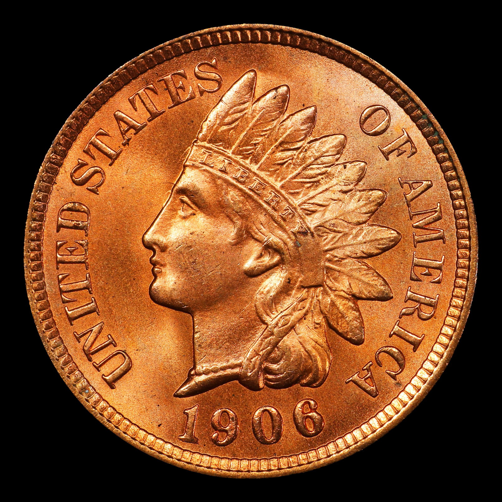 1906 Indian Cent Near Top Pop! 1c ms66 rd SEGS - 2
