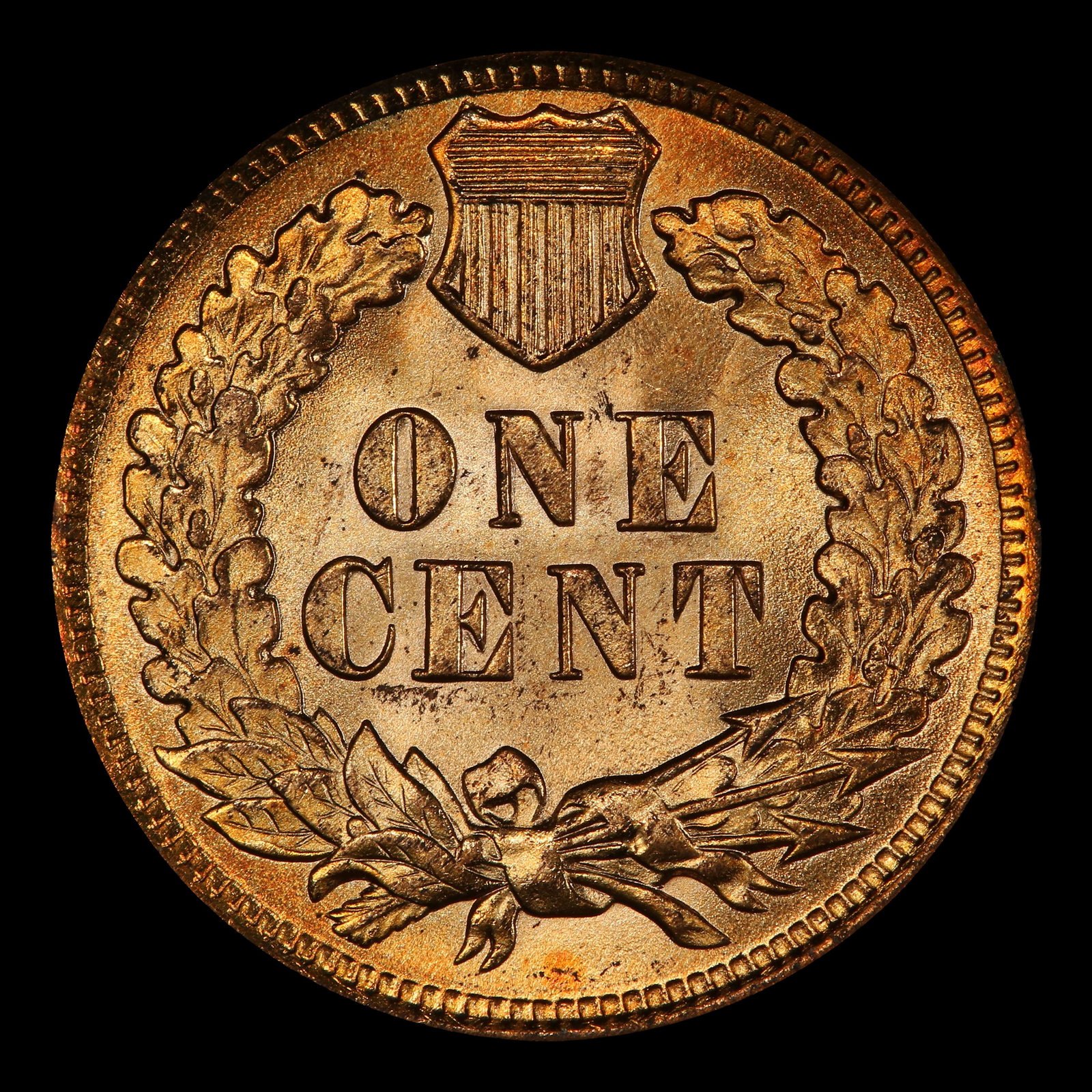 1907 Indian Cent 1c ms66 rd SEGS - 3