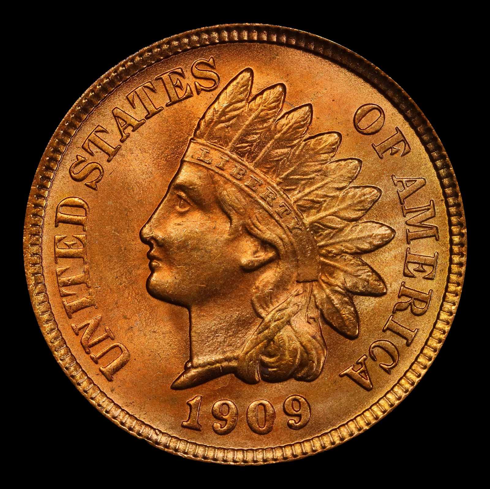 1909 Indian Cent Near Top Pop! 1c ms66+ rd SEGS - 2