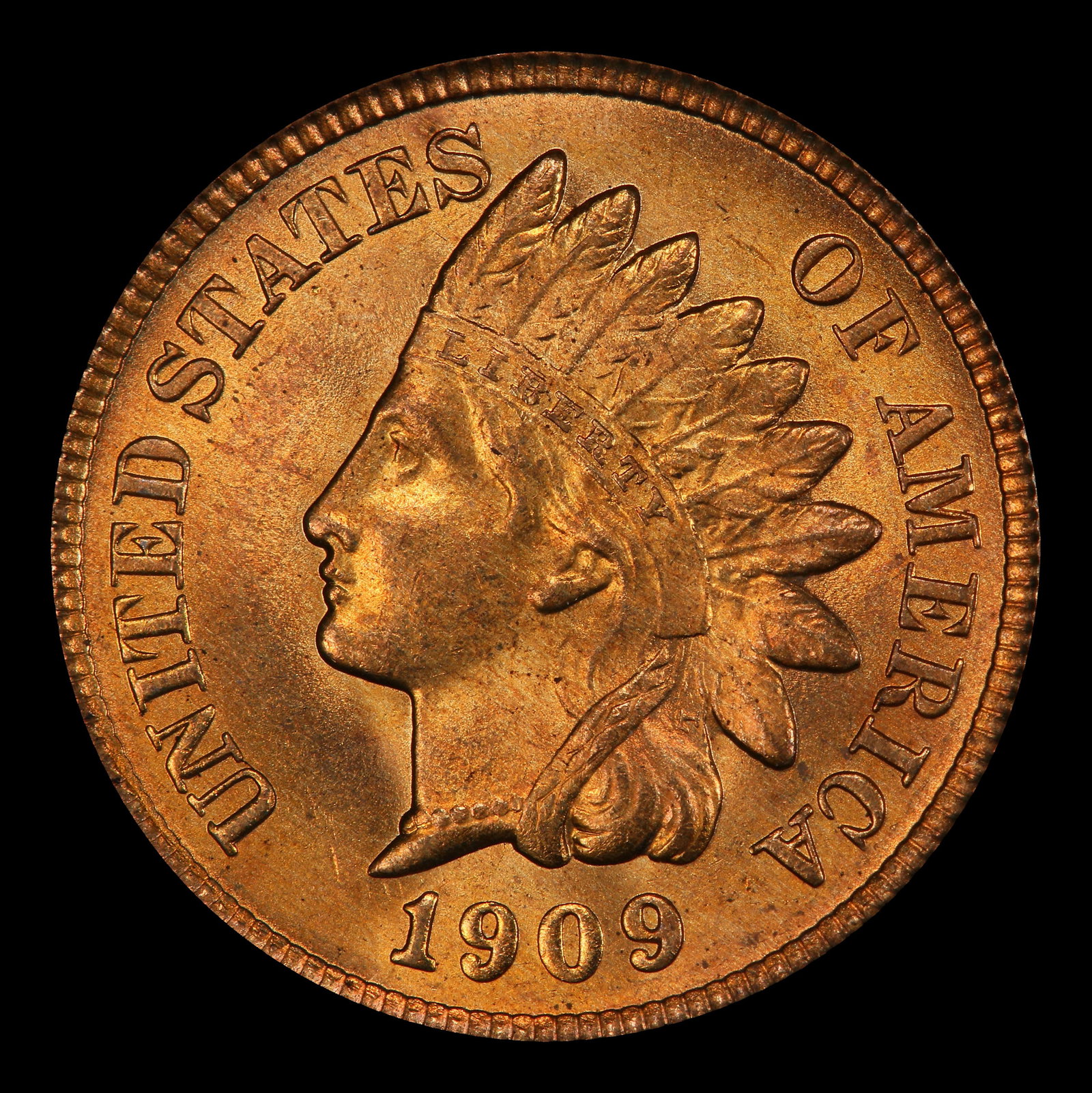 1909 Indian Cent Near Top Pop! 1c ms66+ rd SEGS - 2