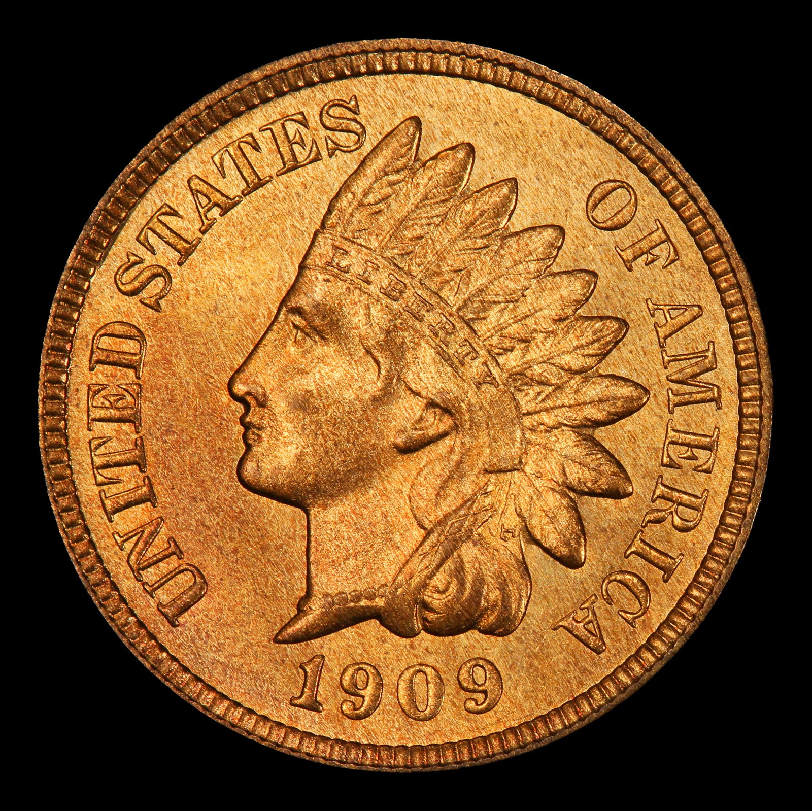 1909 Indian Cent 1c ms66 rd SEGS - 2