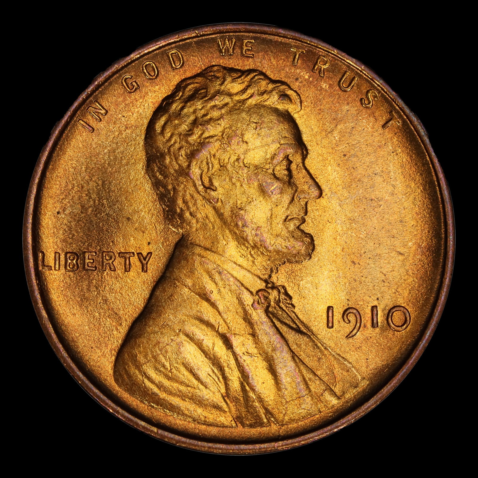 1910-p Lincoln Cent 1c Grades ms66 rd - 2