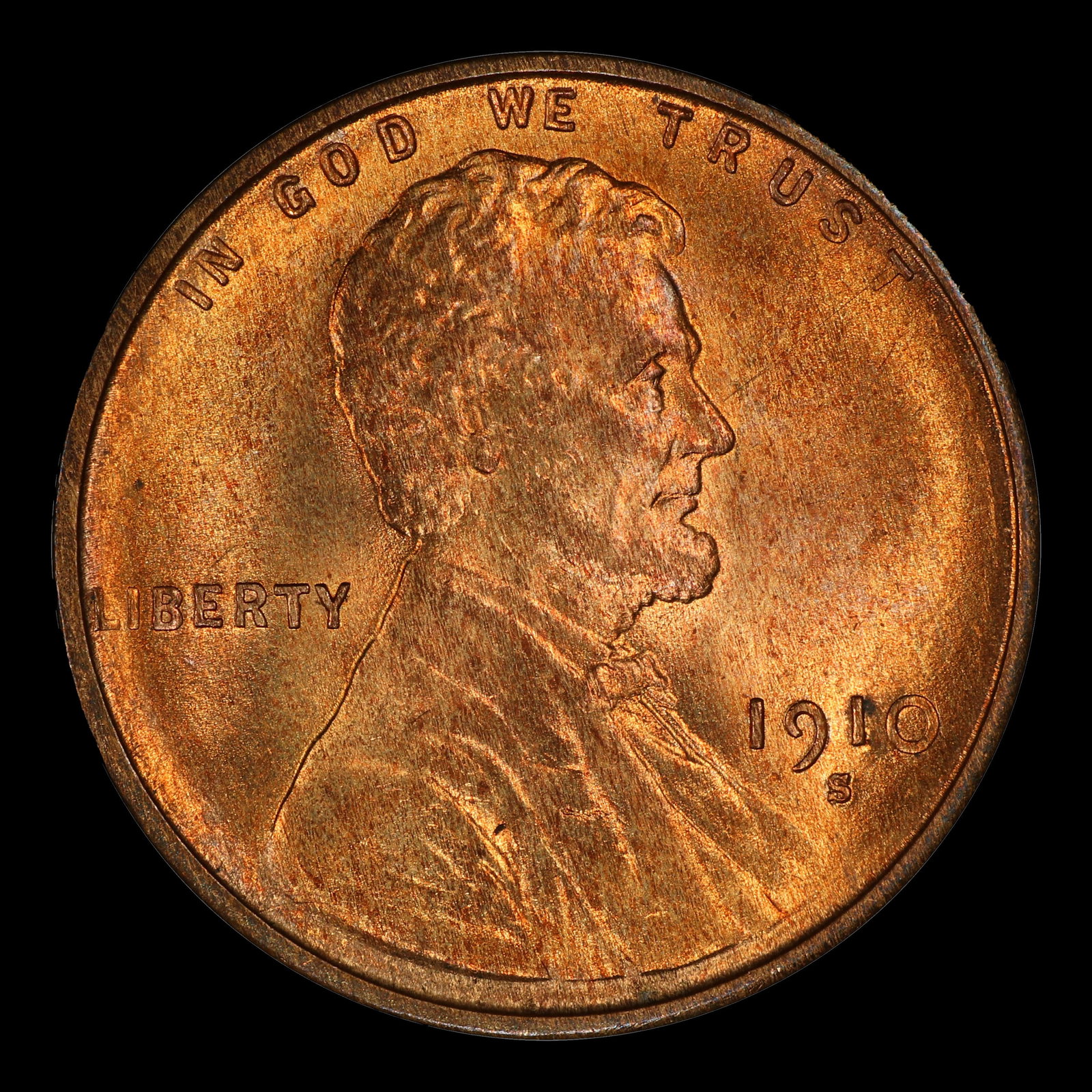 1910-s Lincoln Cent 1c ms66 rd SEGS - 2