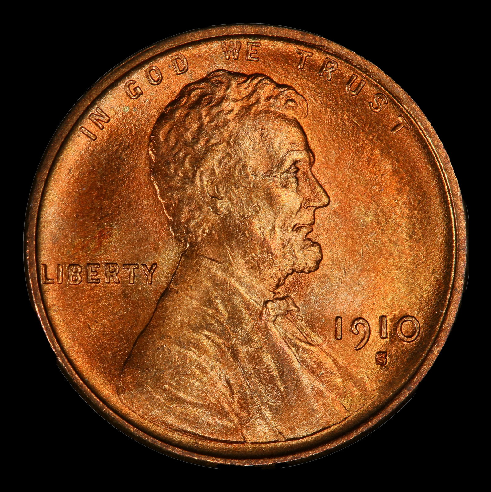 1910-s Lincoln Cent Near Top Pop! 1c ms66+ rd SEGS - 2