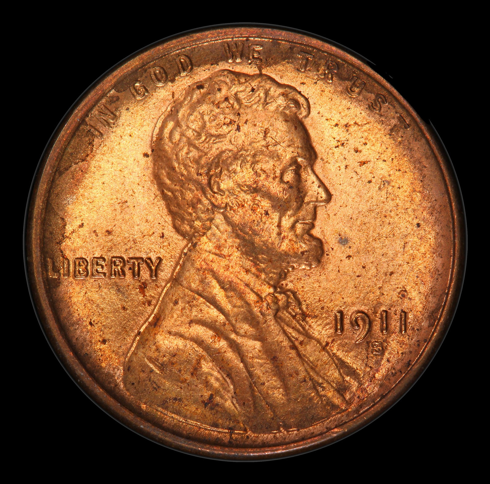 1911-s Lincoln Cent 1c Grades ms63 rb - 2