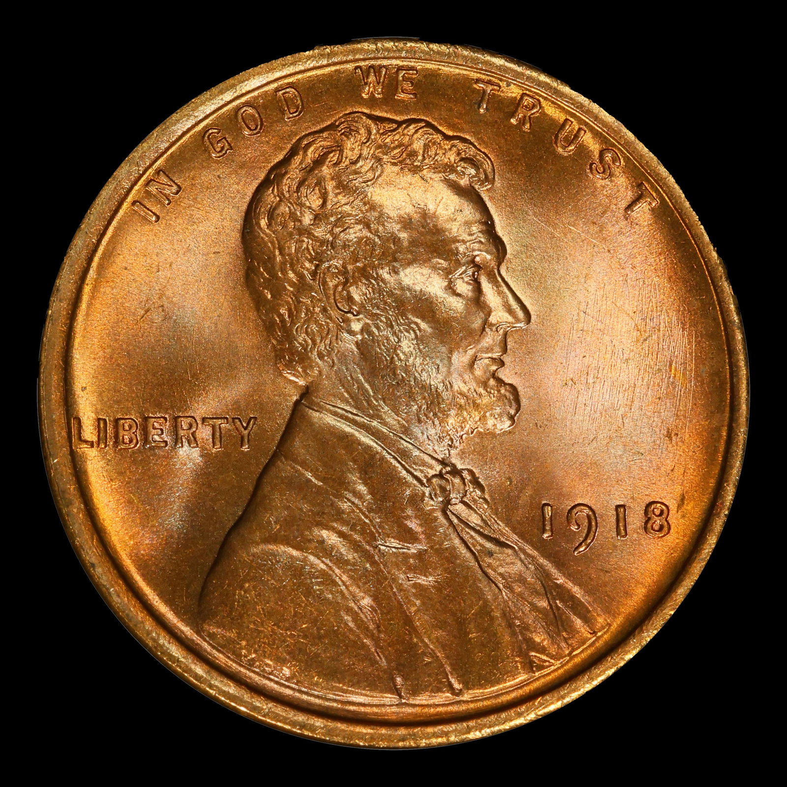 1918-p Lincoln Cent 1c ms66+ rd SEGS - 2