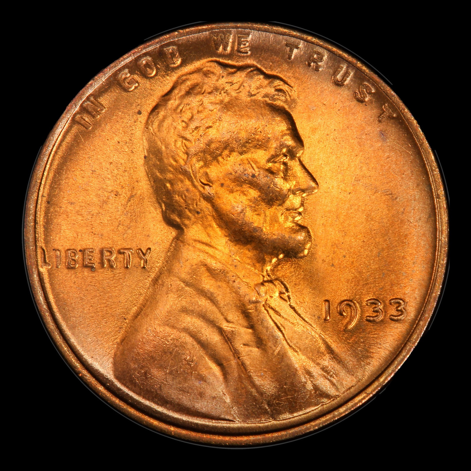 1933-p Lincoln Cent 1c ms66+ rd SEGS - 2