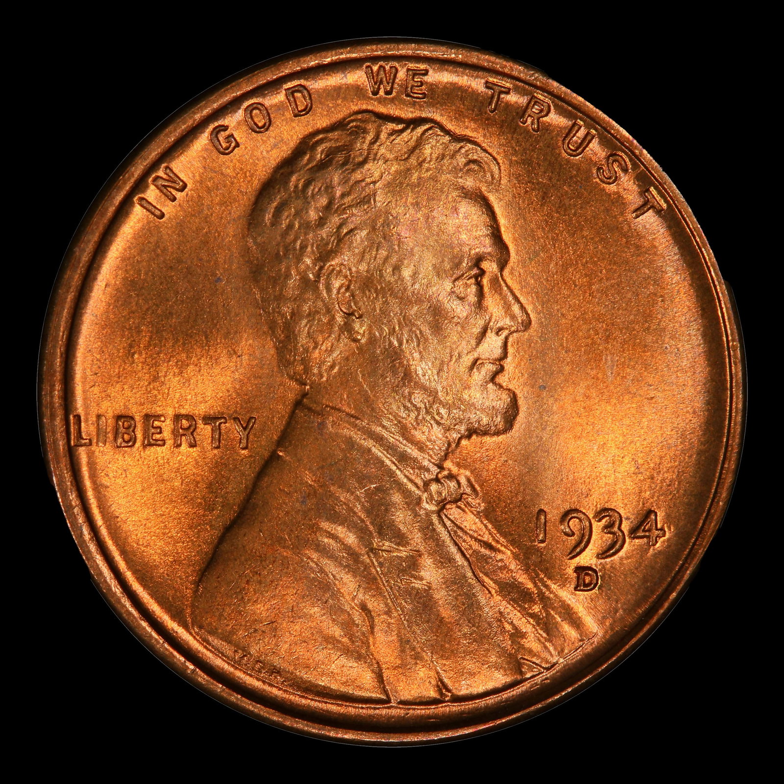 1934-d Lincoln Cent Near Top Pop 1c ms67 rd SEGS - 2