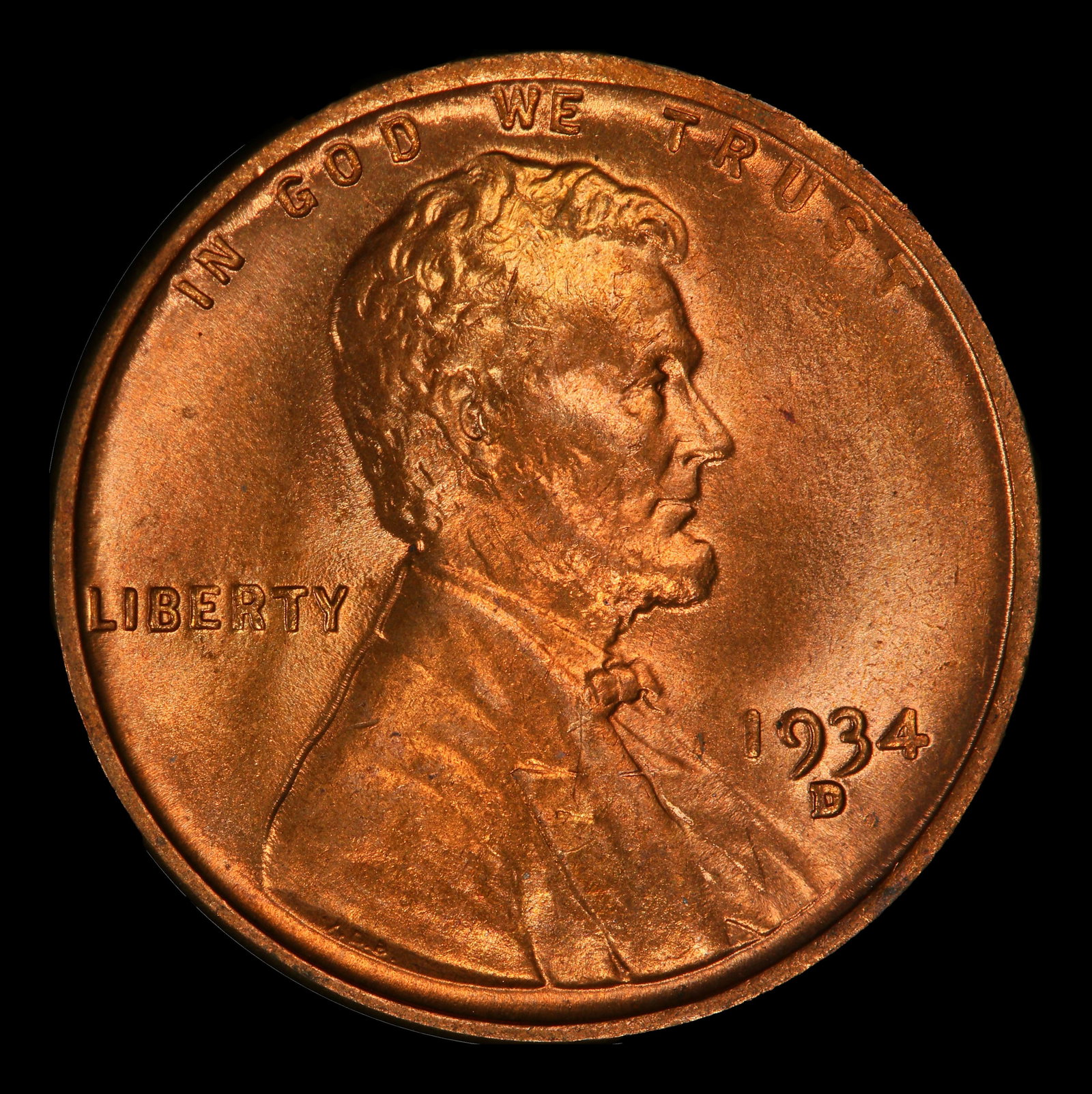 1934-d Lincoln Cent TOP POP! 1c ms67+ rd SEGS - 2