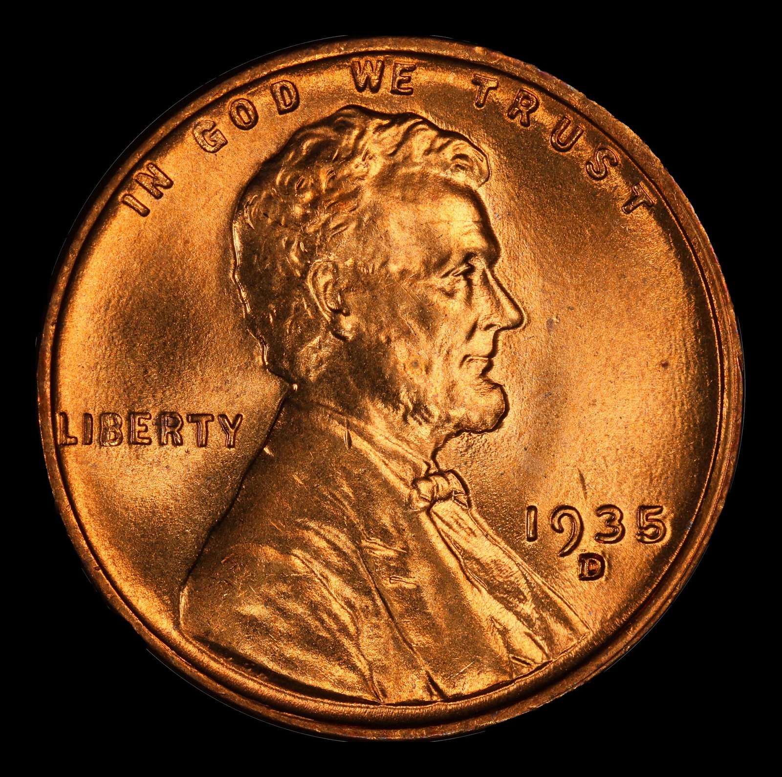 1935-d Lincoln Cent Near Top Pop 1c ms67+ rd SEGS - 2
