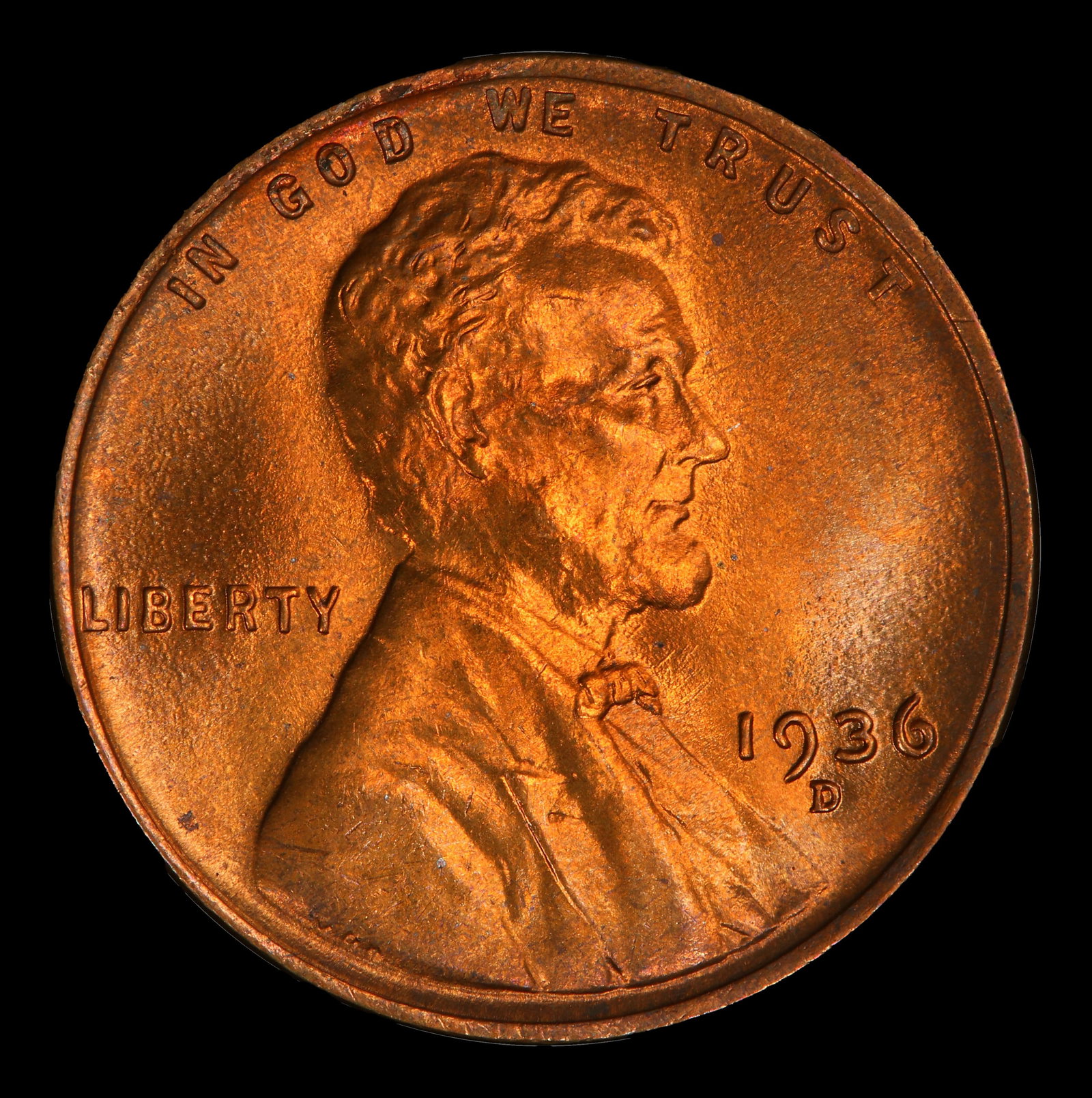 1936-d Lincoln Cent Near Top Pop 1c ms67+ rd SEGS - 2