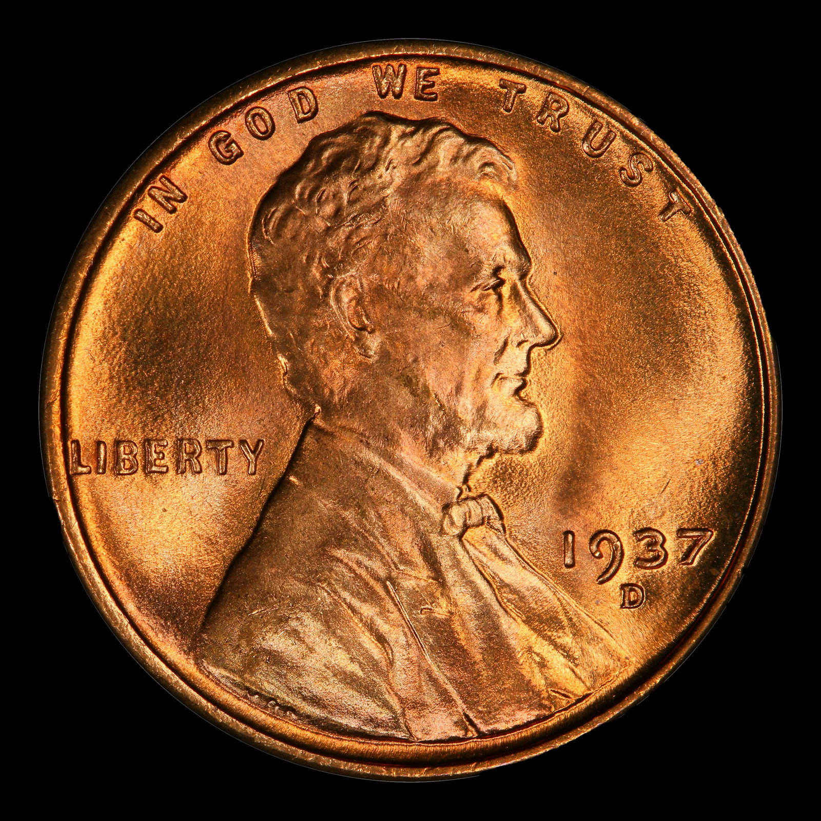 1937-d Lincoln Cent Near Top Pop 1c ms67+ rd SEGS - 2