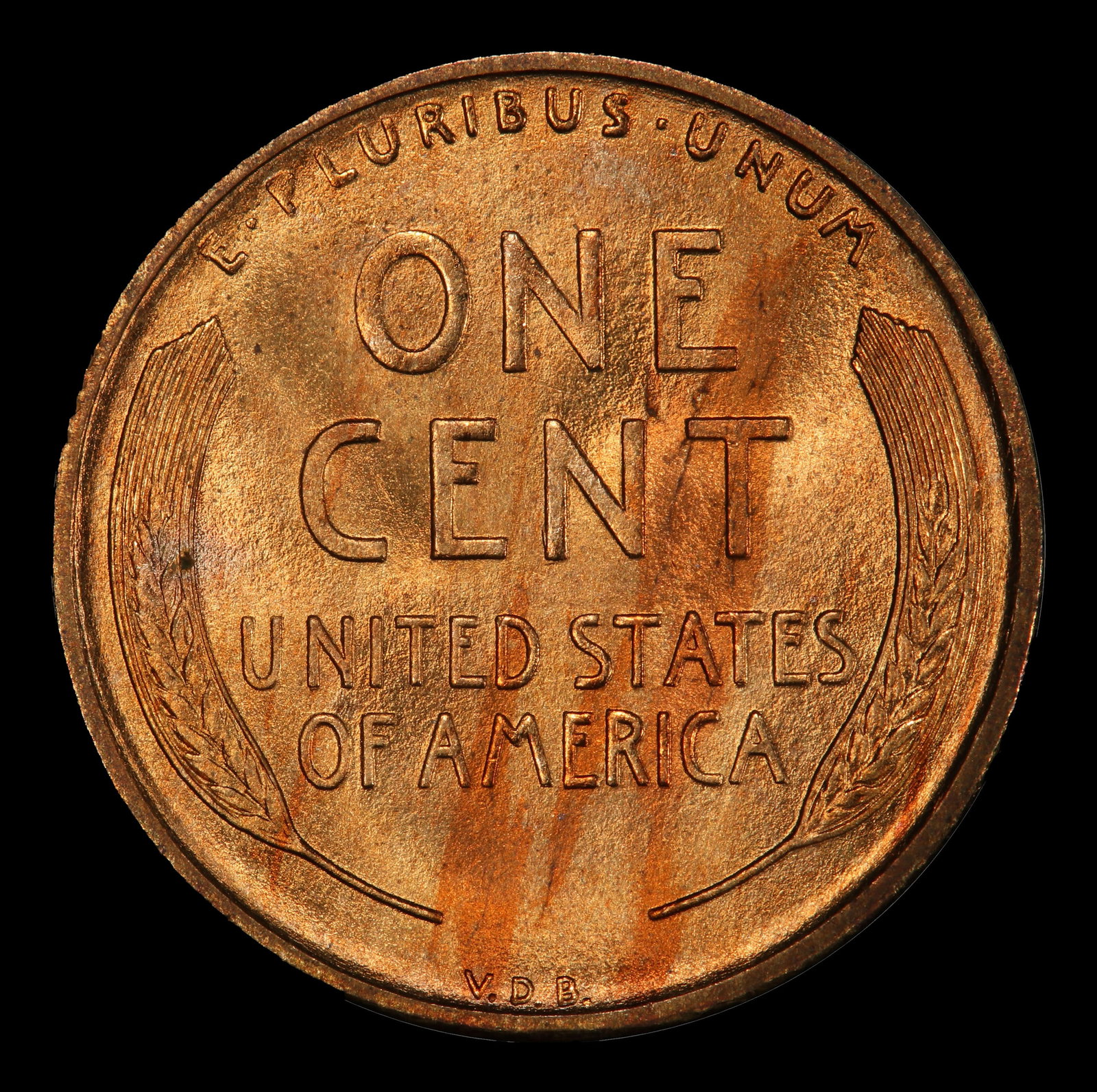 1909 VDB Lincoln Cent 1c Grades ms66 rd - 3