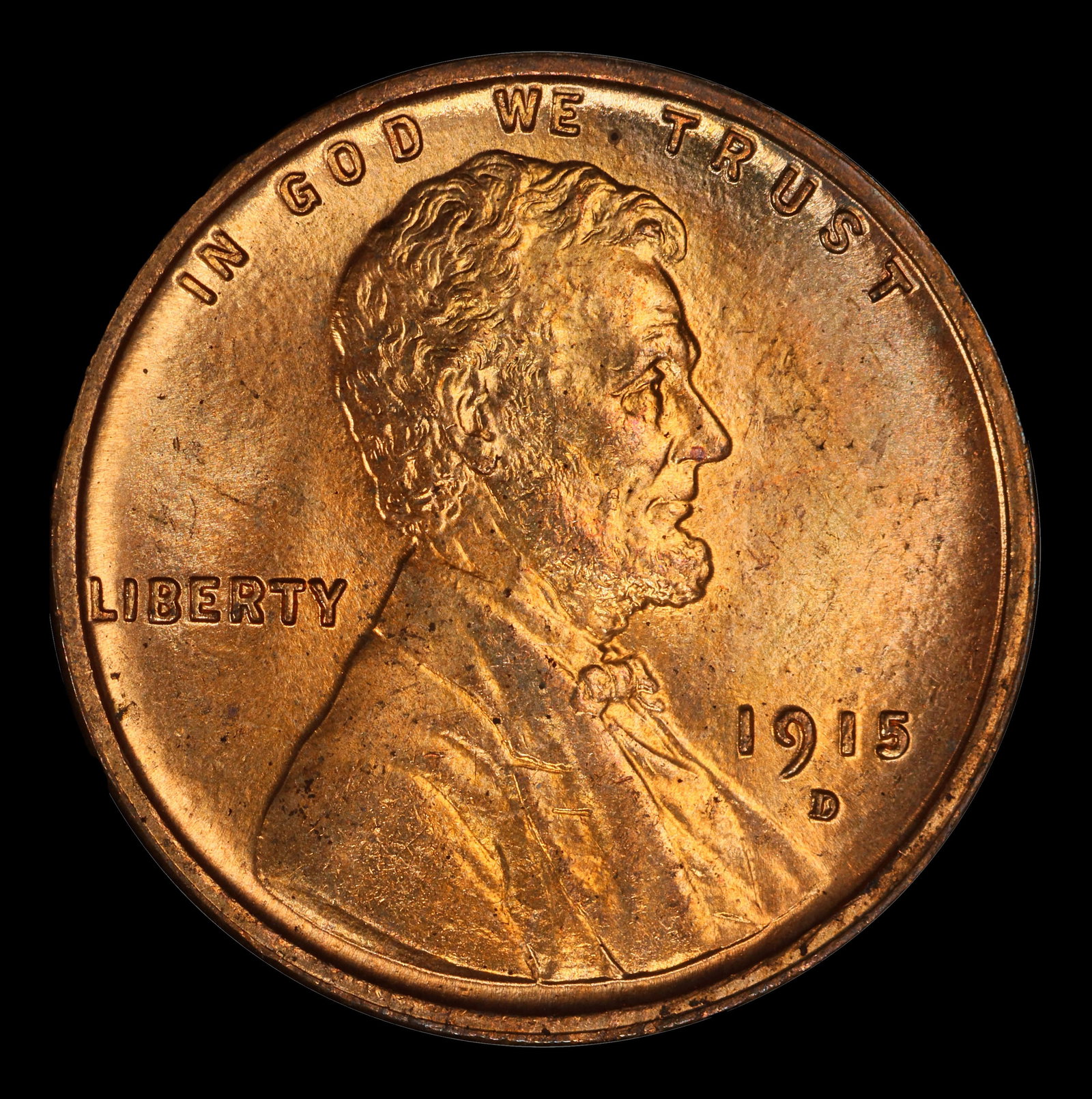 1915-d Lincoln Cent 1c ms65 rd SEGS - 2