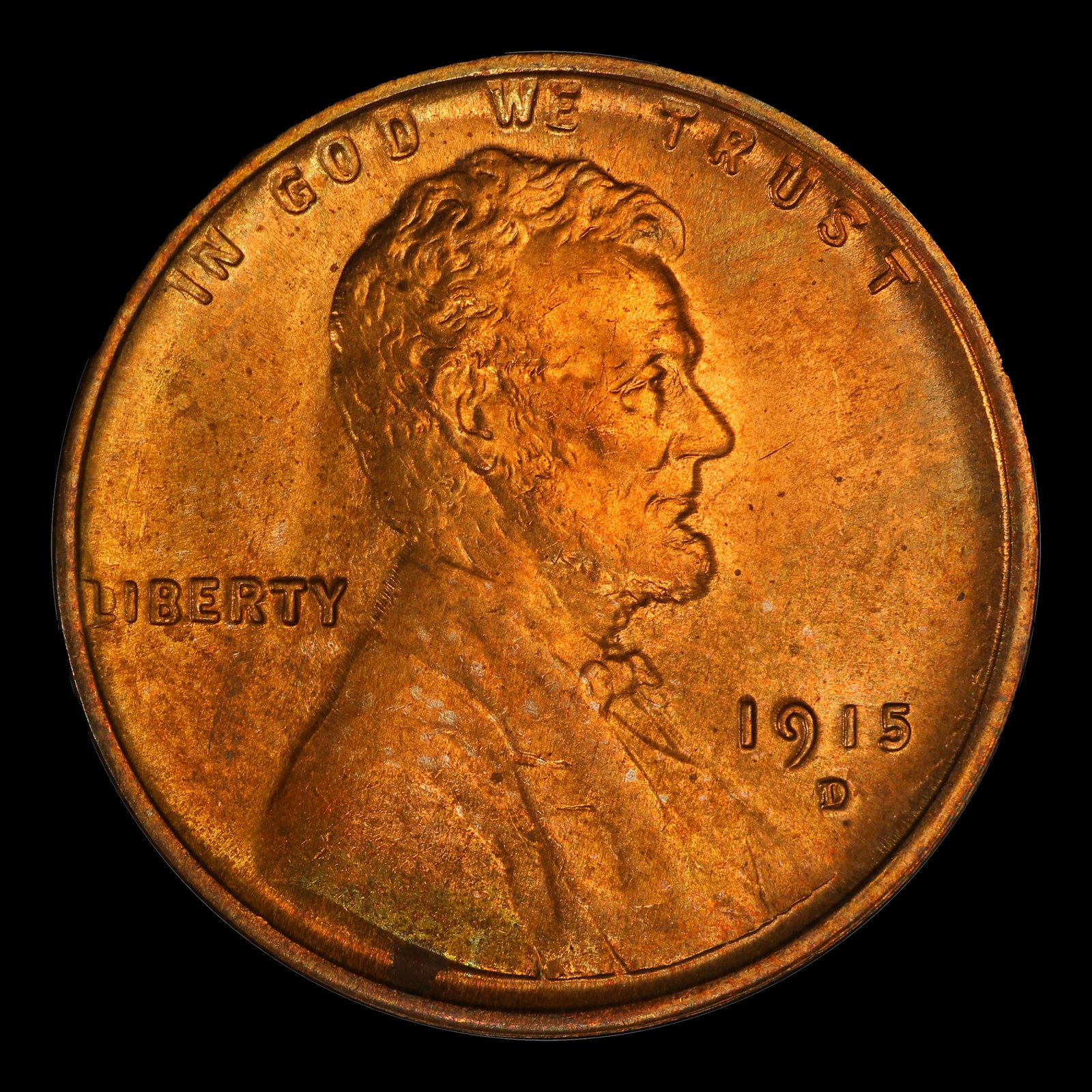 1915-d Lincoln Cent 1c ms65 rd SEGS - 2