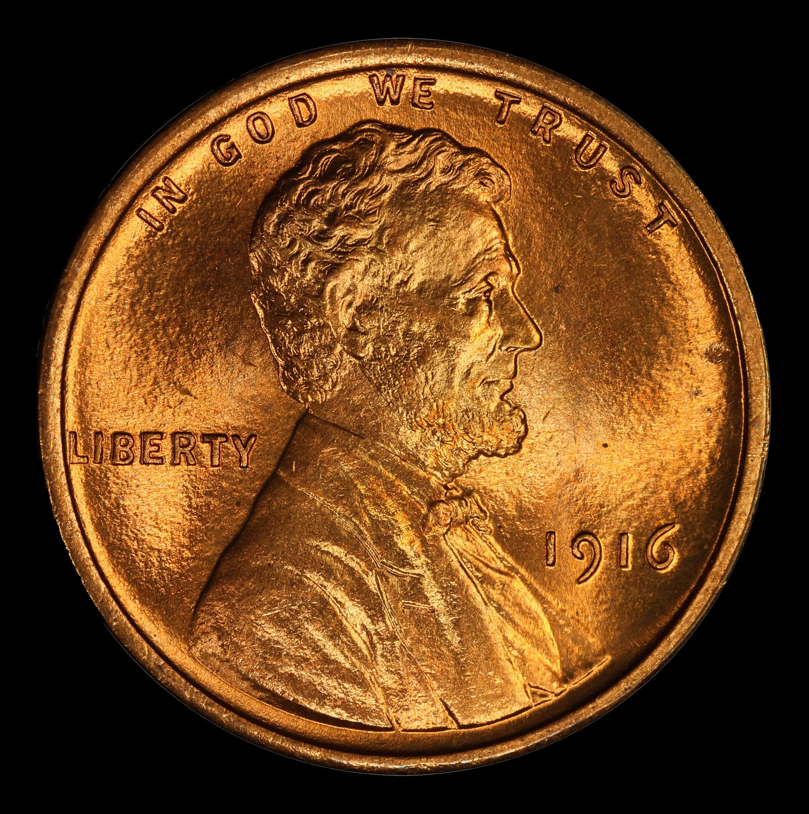 1916-p Lincoln Cent 1c Grades ms66 rd - 2