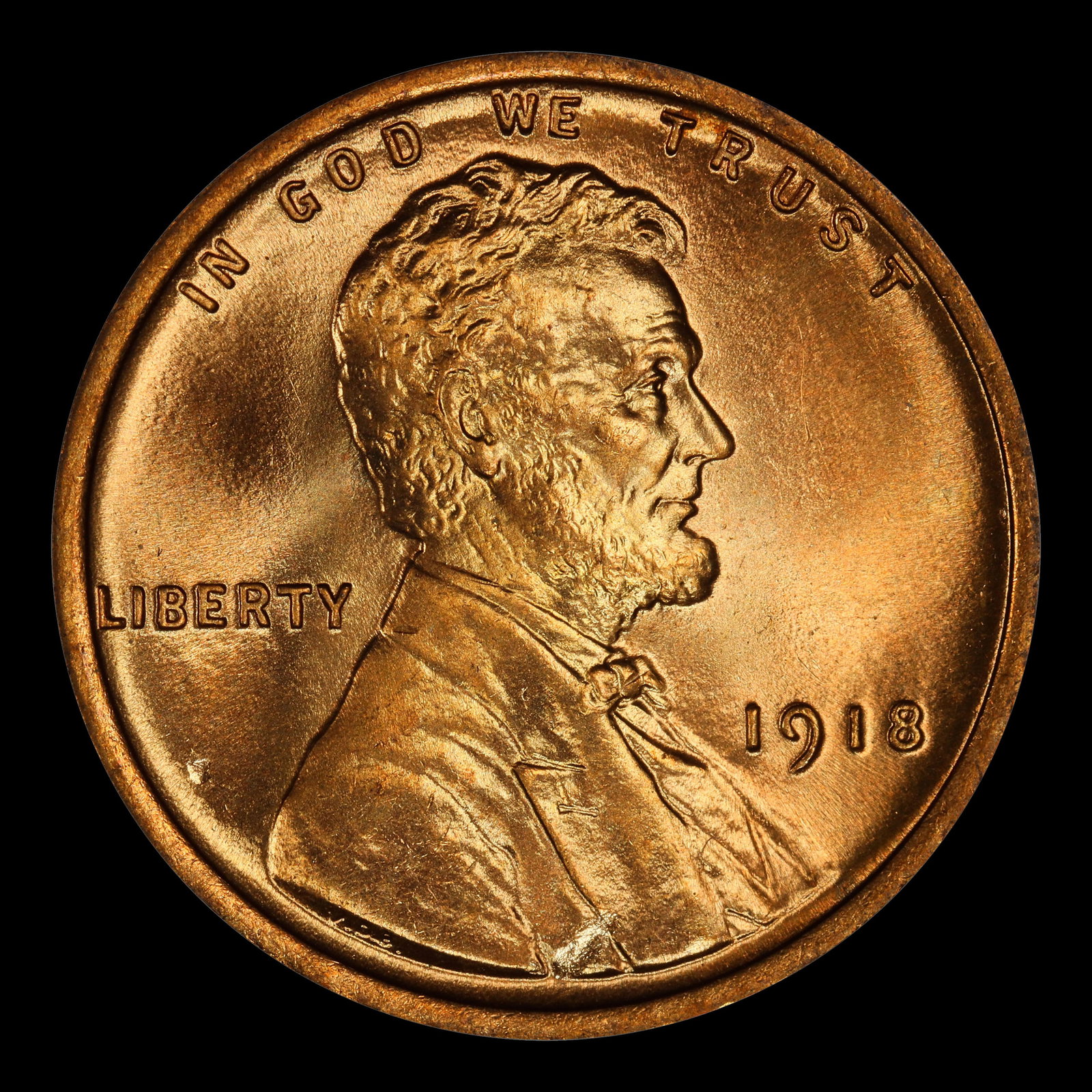 1918-p Lincoln Cent 1c ms66 rd SEGS - 2