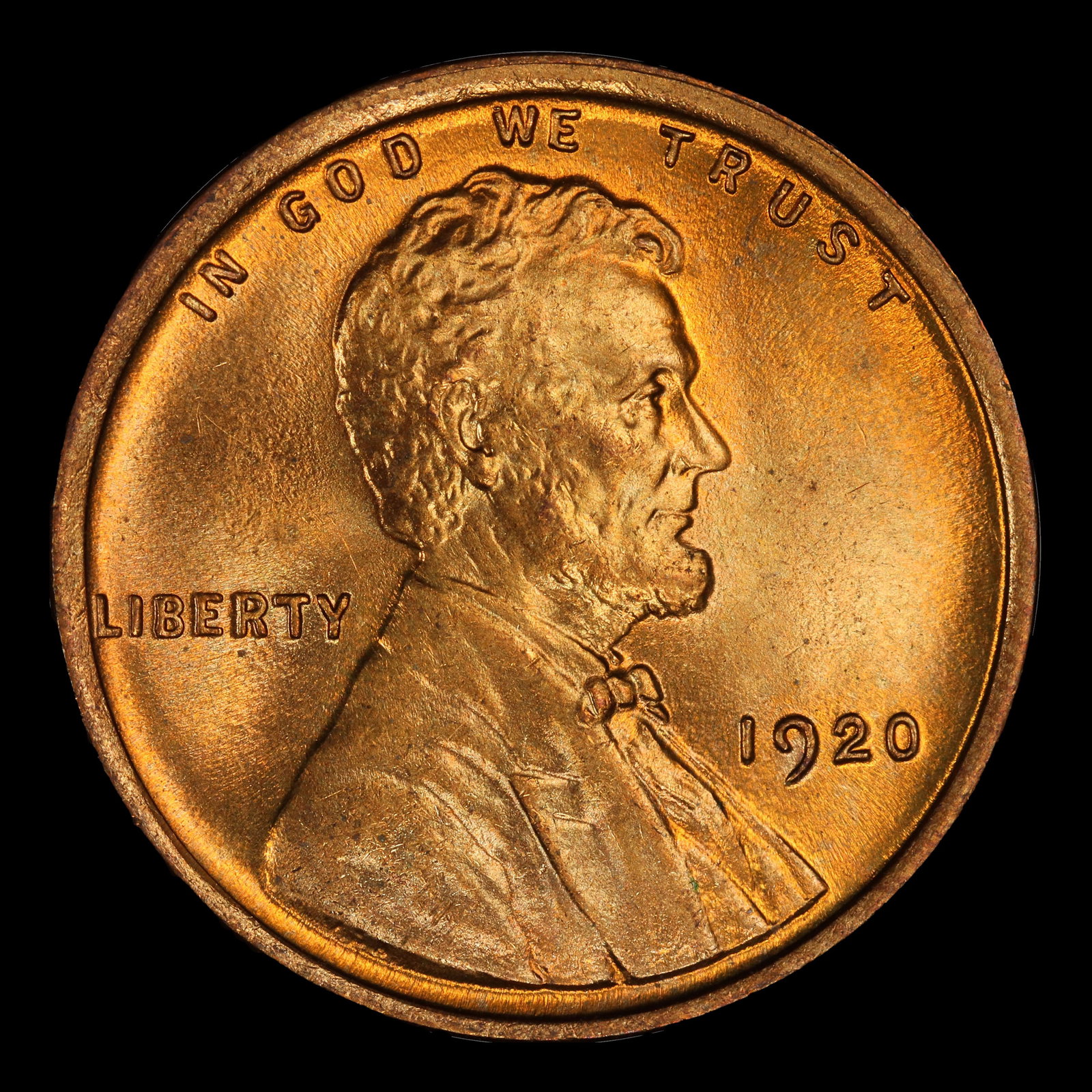 1920-p Lincoln Cent 1c Grades ms66 rd - 2